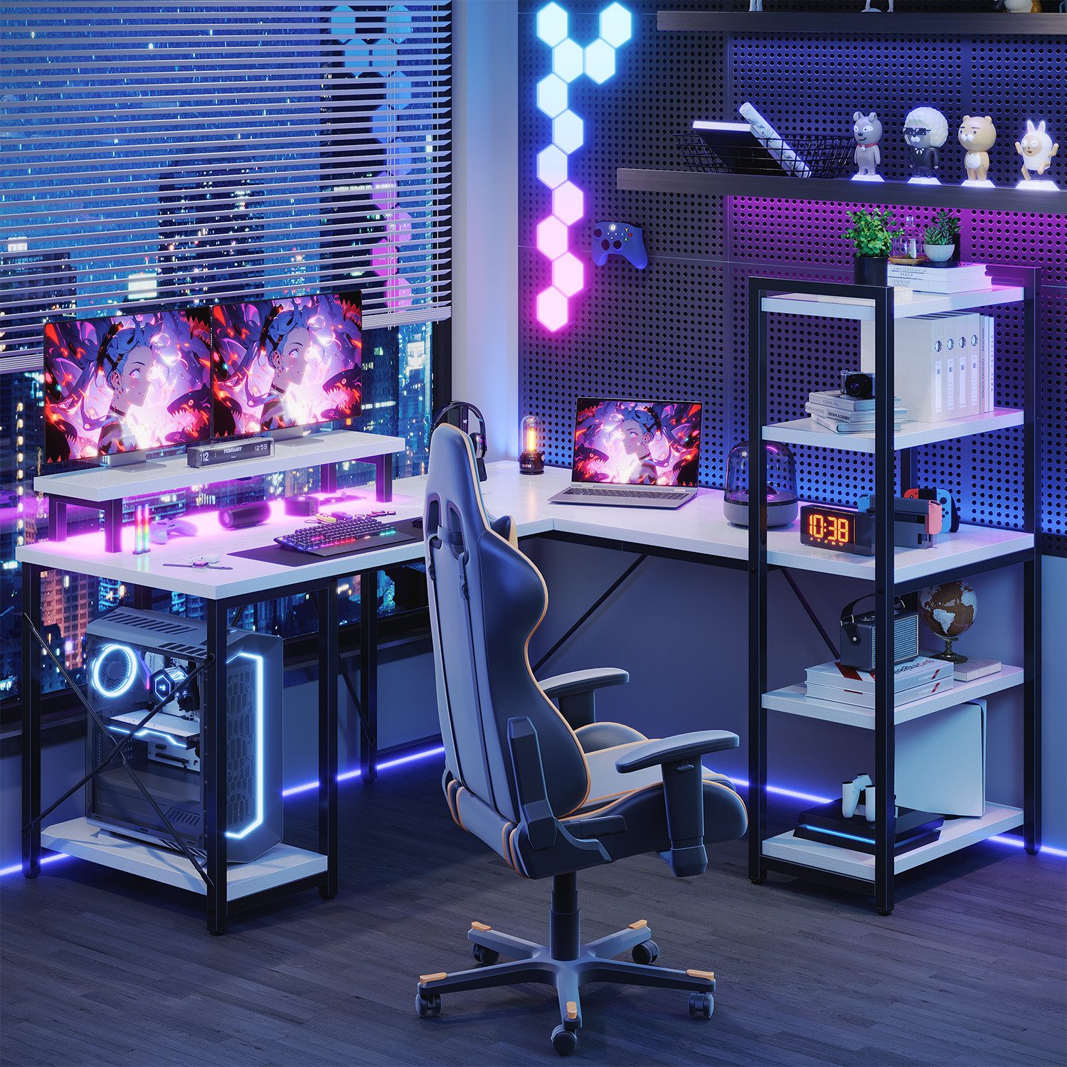 HOMALL Gamingtisch 140*75.5CM L-förmiger Spieltisch mit günstig online kaufen