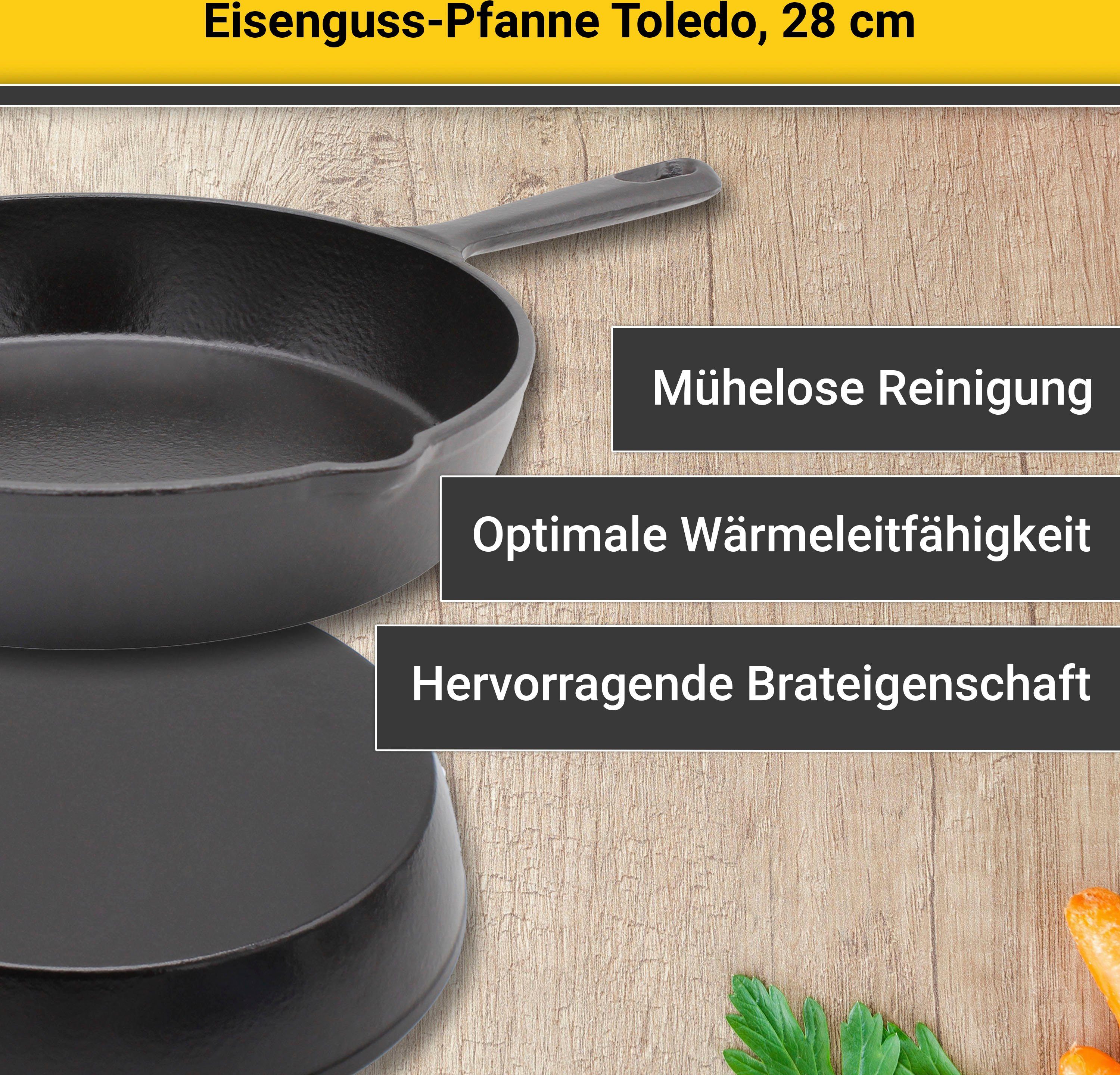 Krüger Bratpfanne Einsenguss Pfanne TOLEDO, Gusseisen (1-tlg), für Induktions-Kochfelder geeignet – Bild 3 von 5