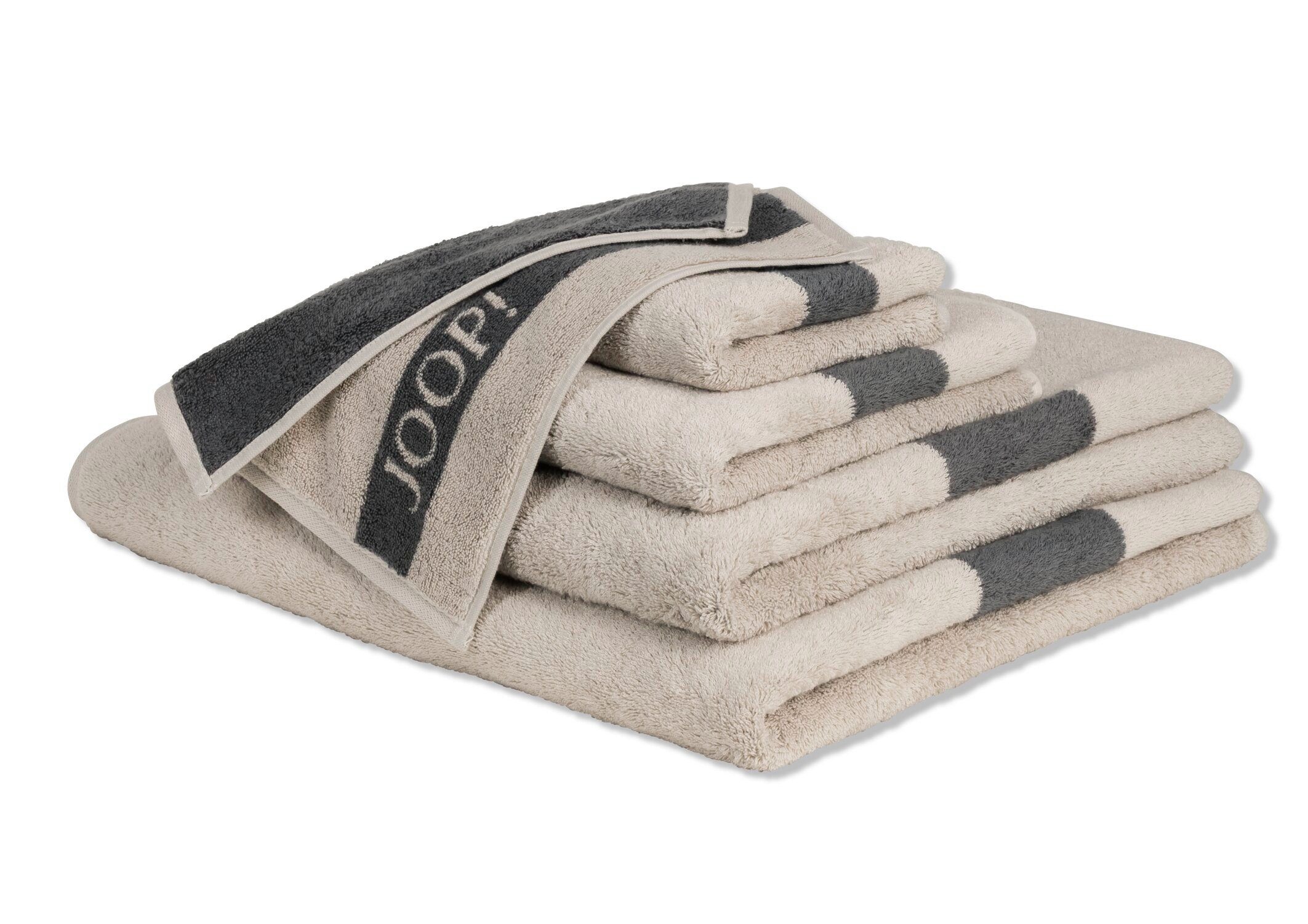 JOOP! Gästehandtücher sand (3-St) LIVING - Gästetuch-Set, Textil INFINITY DOUBLEFACE Joop!