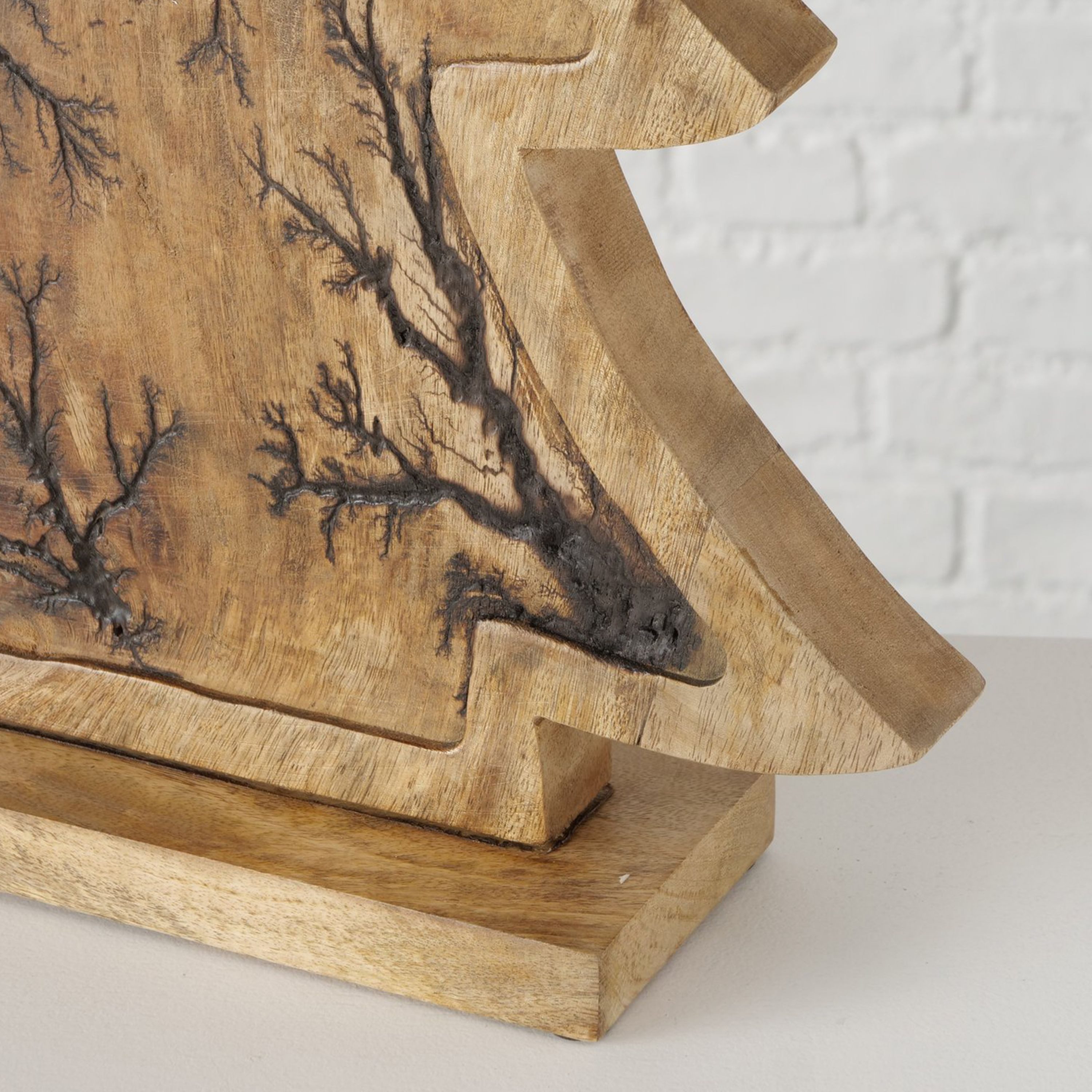 BOLTZE Dekofigur Deko-Aufsteller Percha Tannenbaum aus Mango-Holz H 76,00 cm
