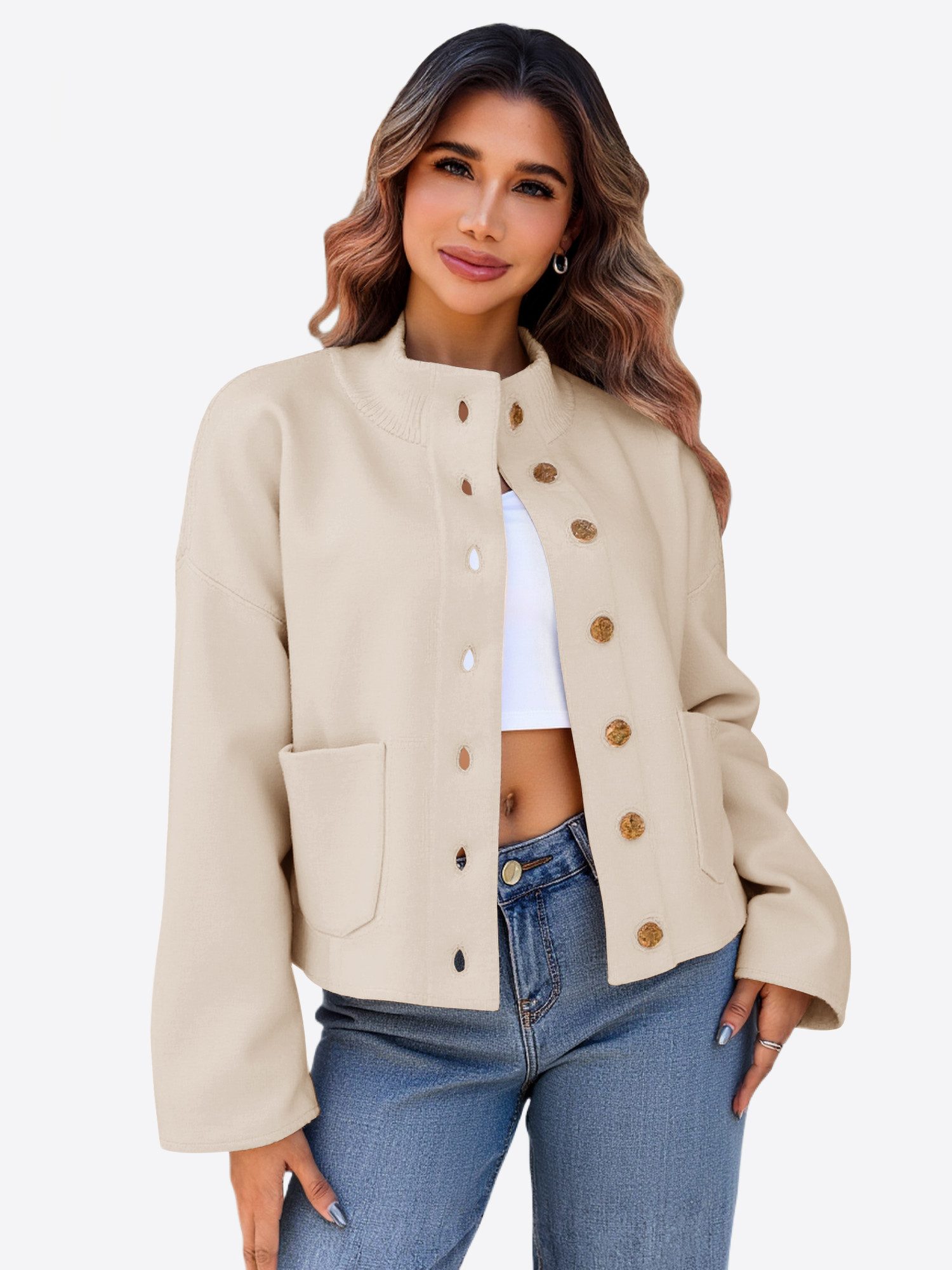 Imily Bela Cardigan Damen Langarm Strickjacke (Packung, 1-tlg., 1per-Pack) günstig online kaufen