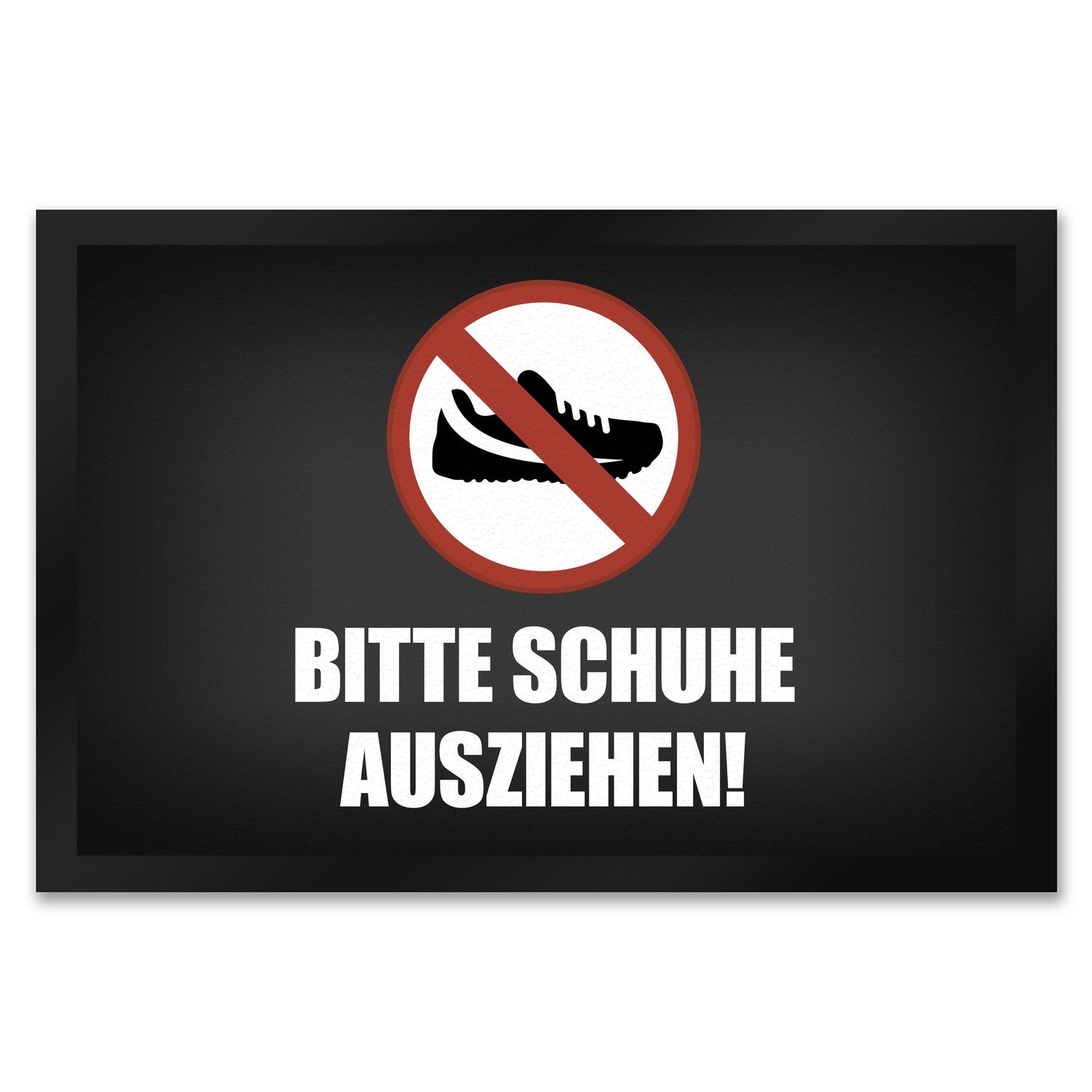 speecheese Fußmatte Bitte Schuhe ausziehen Fußmatte XXL mit Verbot Motiv