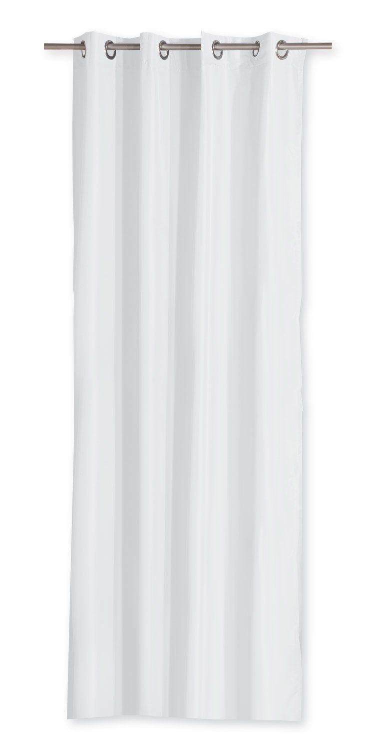 waschbar, blickdicht, knitterarm Weiß, Collection 140 Albani, strapazierfähig, (1 cm, TIM, St), 245 x Ösen Vorhang halbtransparent, Neusser