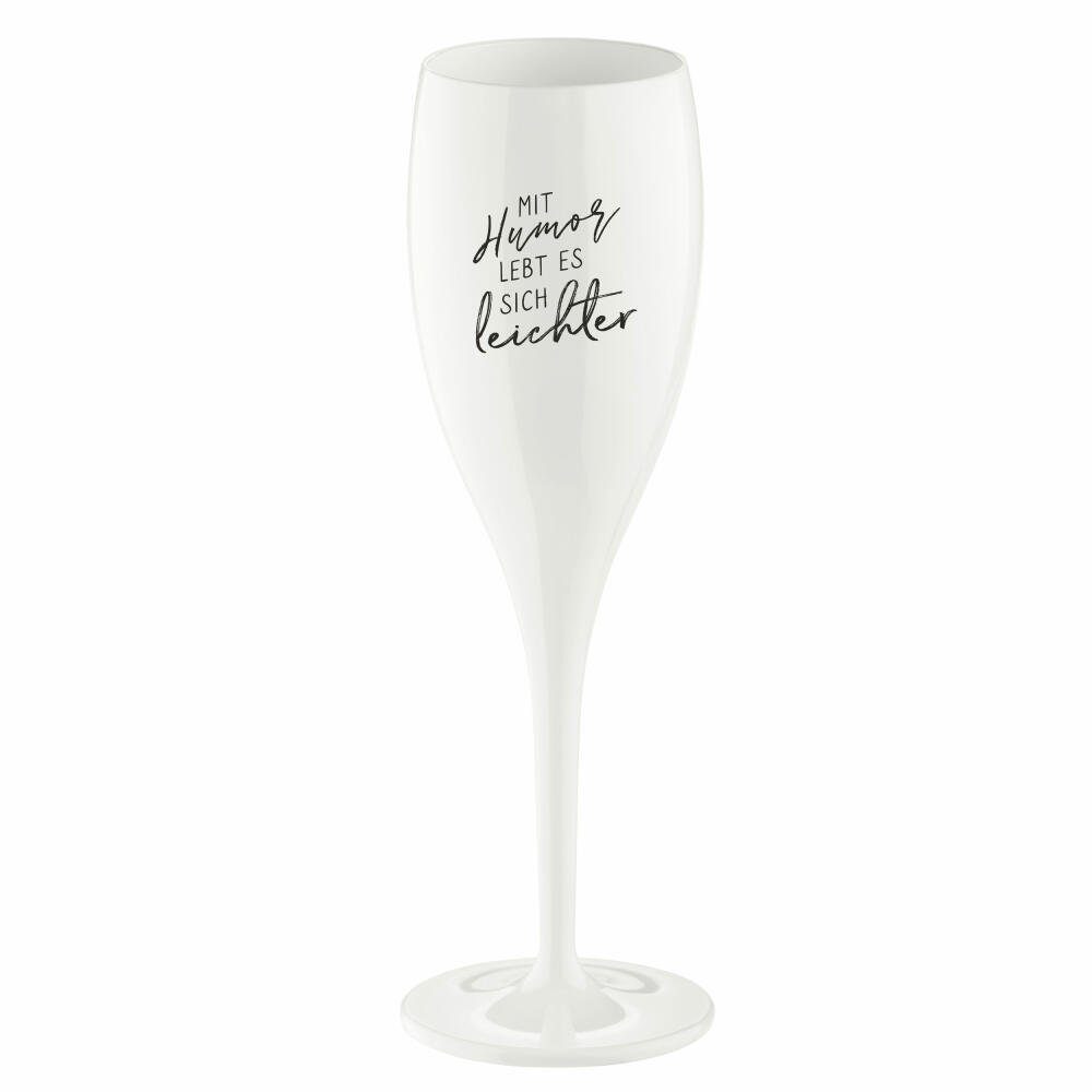 KOZIOL Sektglas Cheers No. 1 Mit Humor, 100 ml, Kunststoff