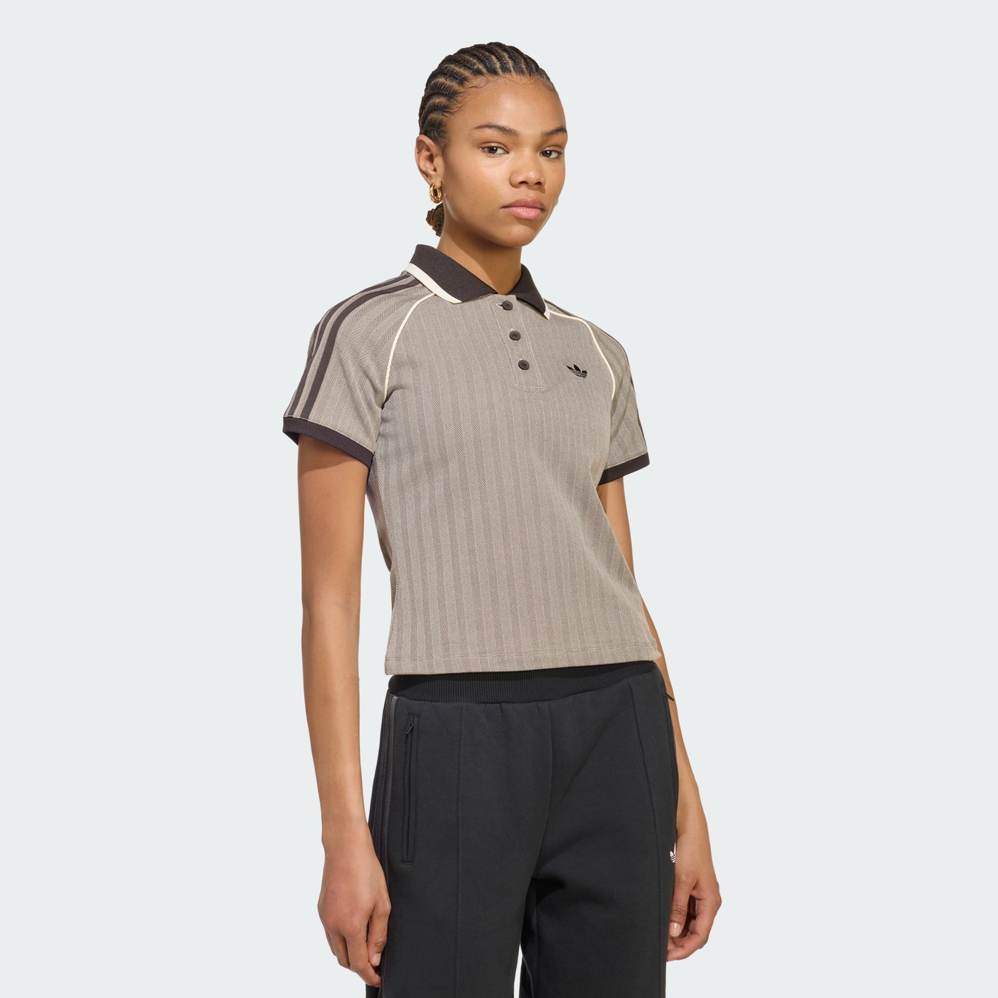 adidas Originals Poloshirt TWEED-POLOSHIRT (1-tlg)