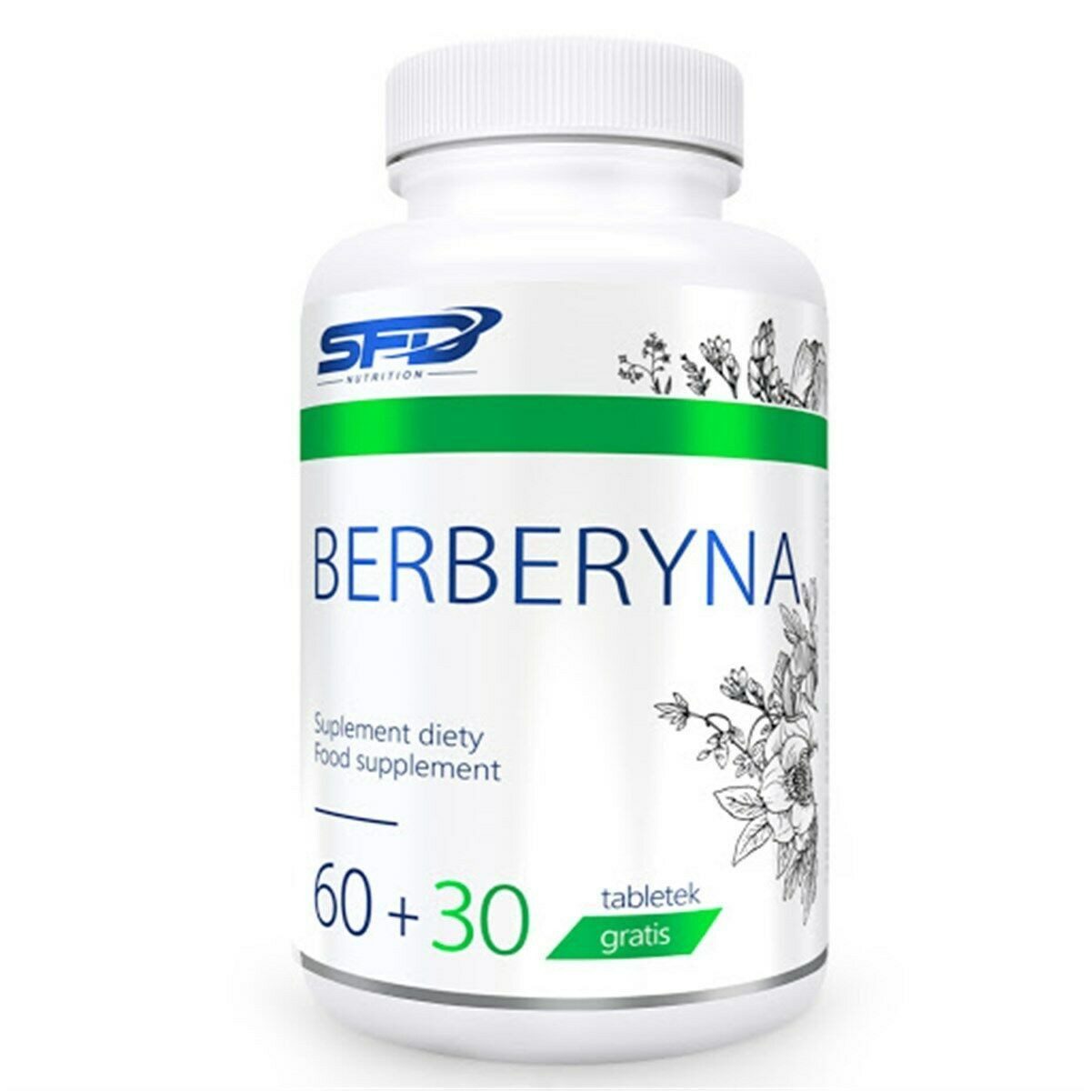 SFD Nutrition SFD Berberin 500 mg 90 Tabletten Berberine Kapseln, 90 St., 11 g, Berberis aristata-Wurzelextrakt