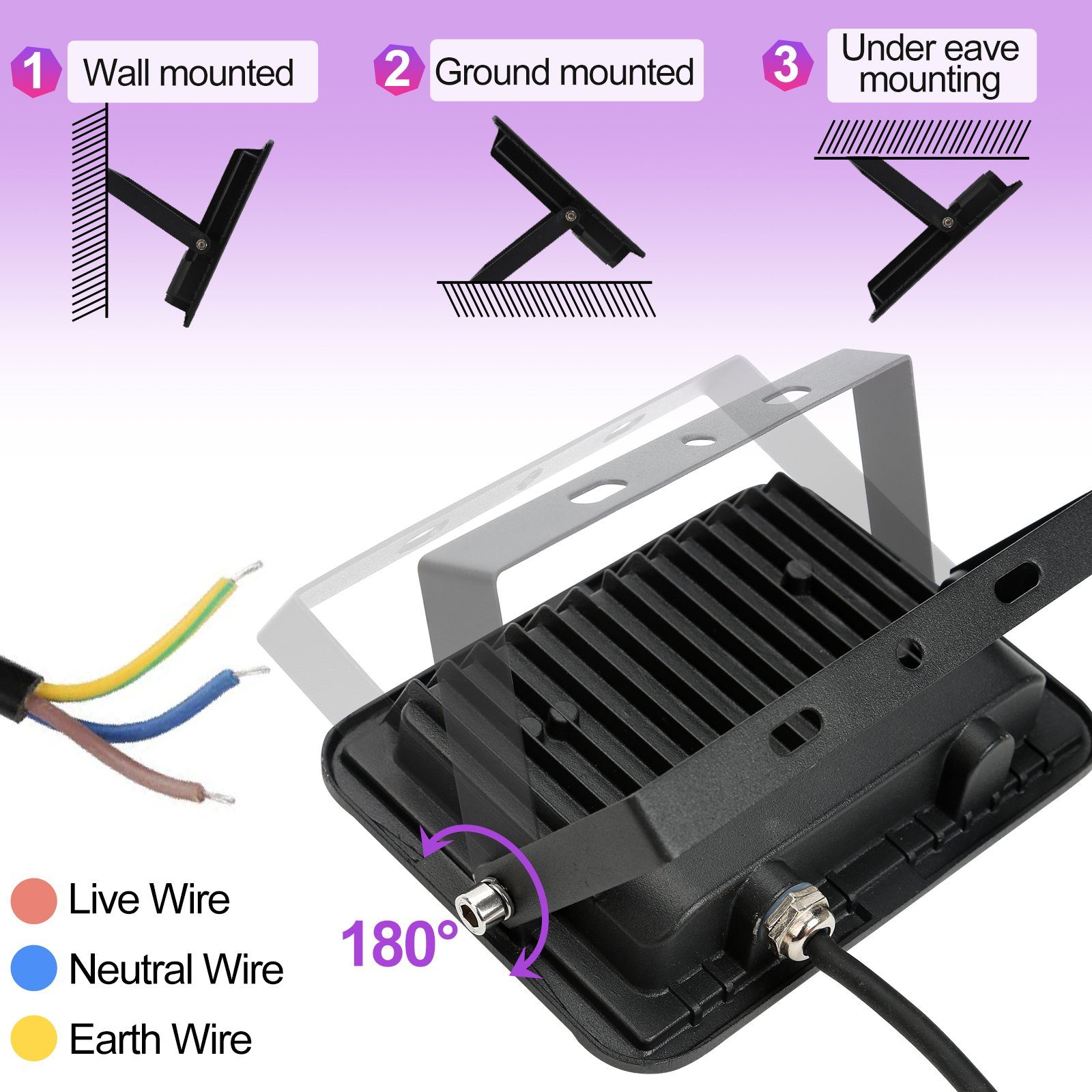 Farbig 1x 10W Fluter Flutlichtstrahler Flutlichtstrahler Strahler Gartenstrahler LED LED RGB Lospitch