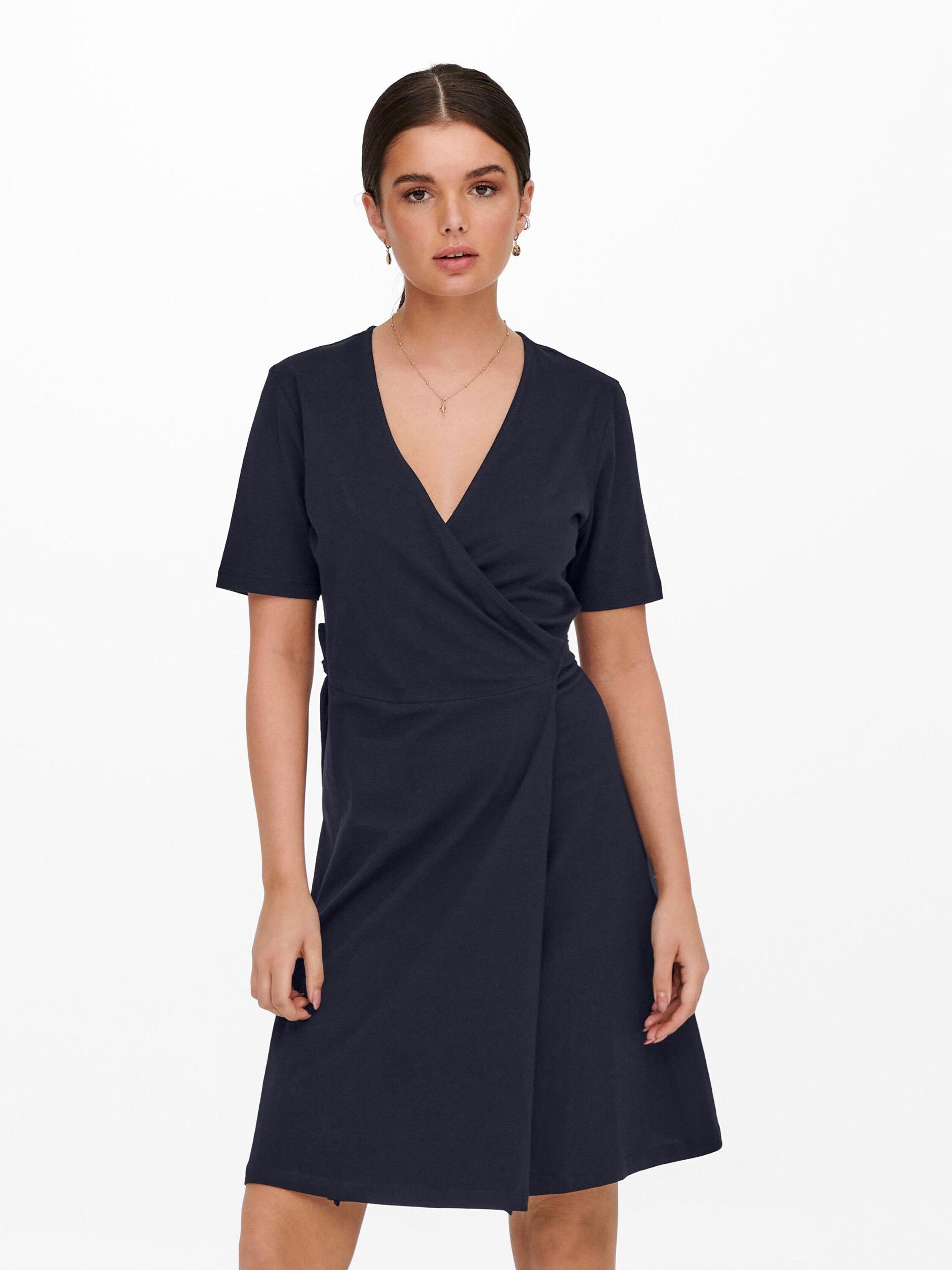 ONLY MAY Sommerkleid Drapiert/gerafft Wickel-Design, (1-tlg)