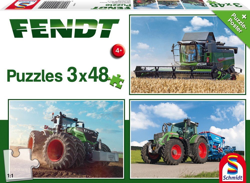 Schmidt Spiele Puzzle Fendt 1050 Vario / 724 Vario / 6275L 56221, 48 Puzzleteile