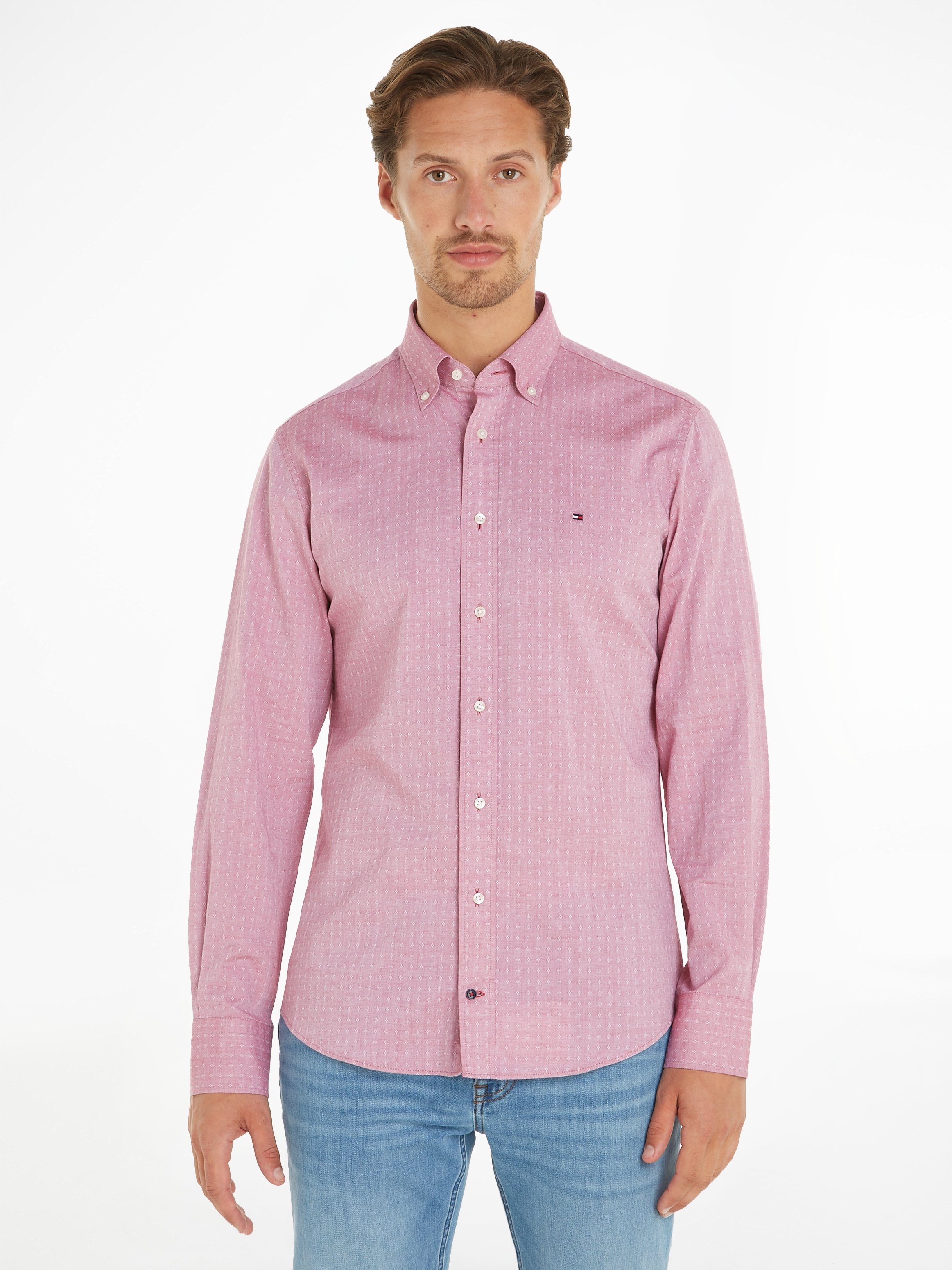 Tommy Hilfiger Langarmhemd CL W-OXFORD DOBBY günstig online kaufen
