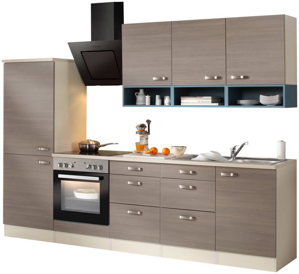 OPTIFIT Küchenzeile Vigo, mit E-Geräten, Breite 270 cm, Pflegeleichte  Oberfläche