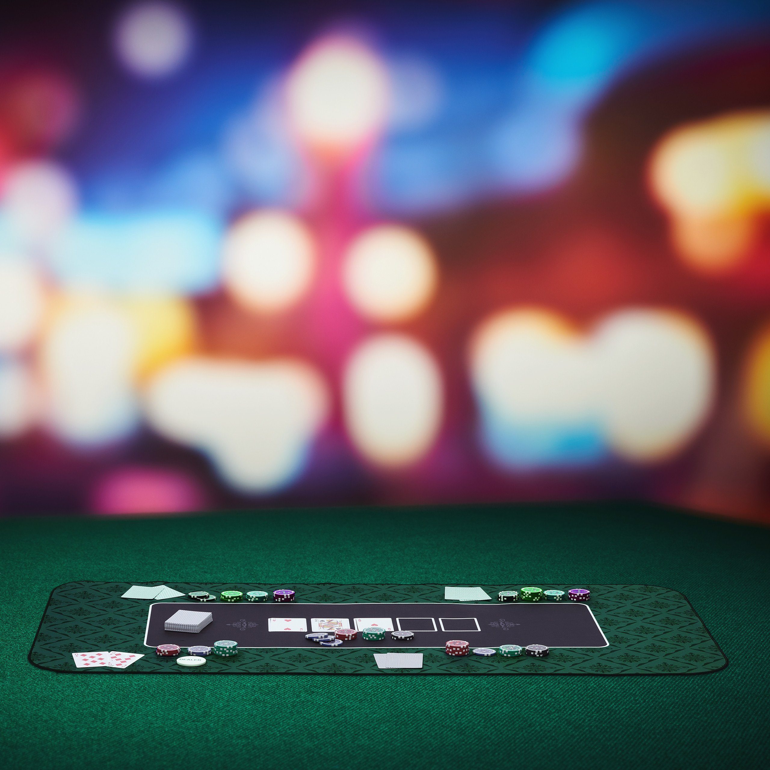 relaxdays Spieltisch Pokermatte 120x60, grün günstig online kaufen