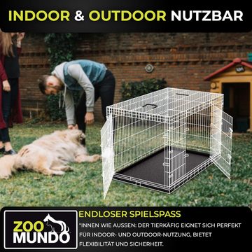 zoomundo Tiertransportbox Faltbarer Tierkäfig / Transportbox - Schwarz Größe XXL