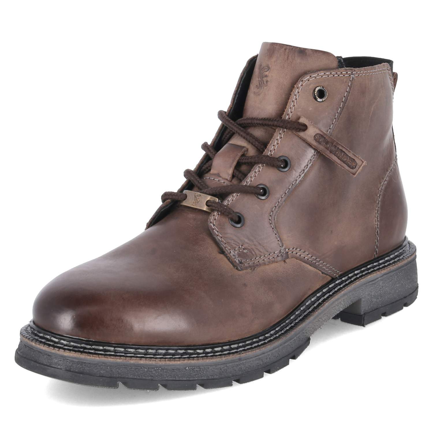 Salamander Salamander E31AV1301500-1100 Herren Glattleder grau Schnürstiefel