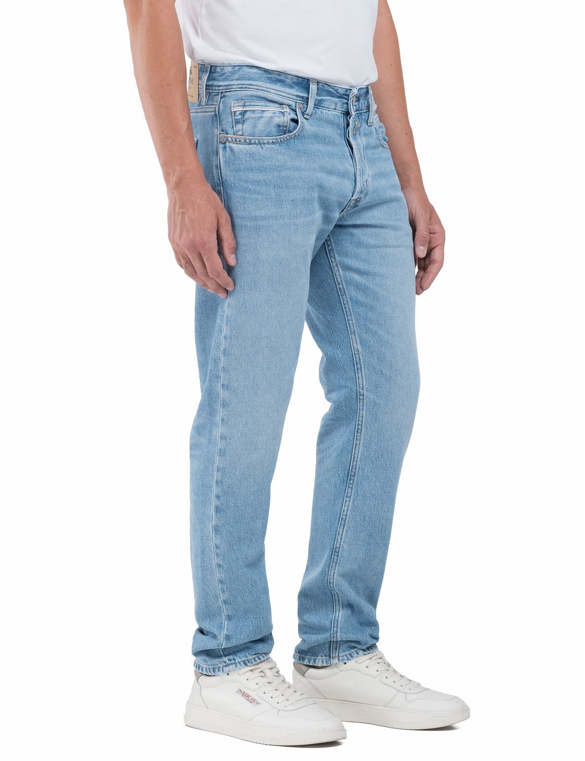 Replay Straight-Jeans GROVER in vielen verschiedenen Waschungen, mit Stretch