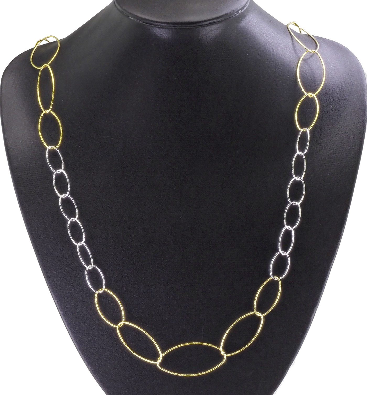 Der Kettenmacher Silberkette Fantasie NETT-80BCG Damen Halskette, diamantiert