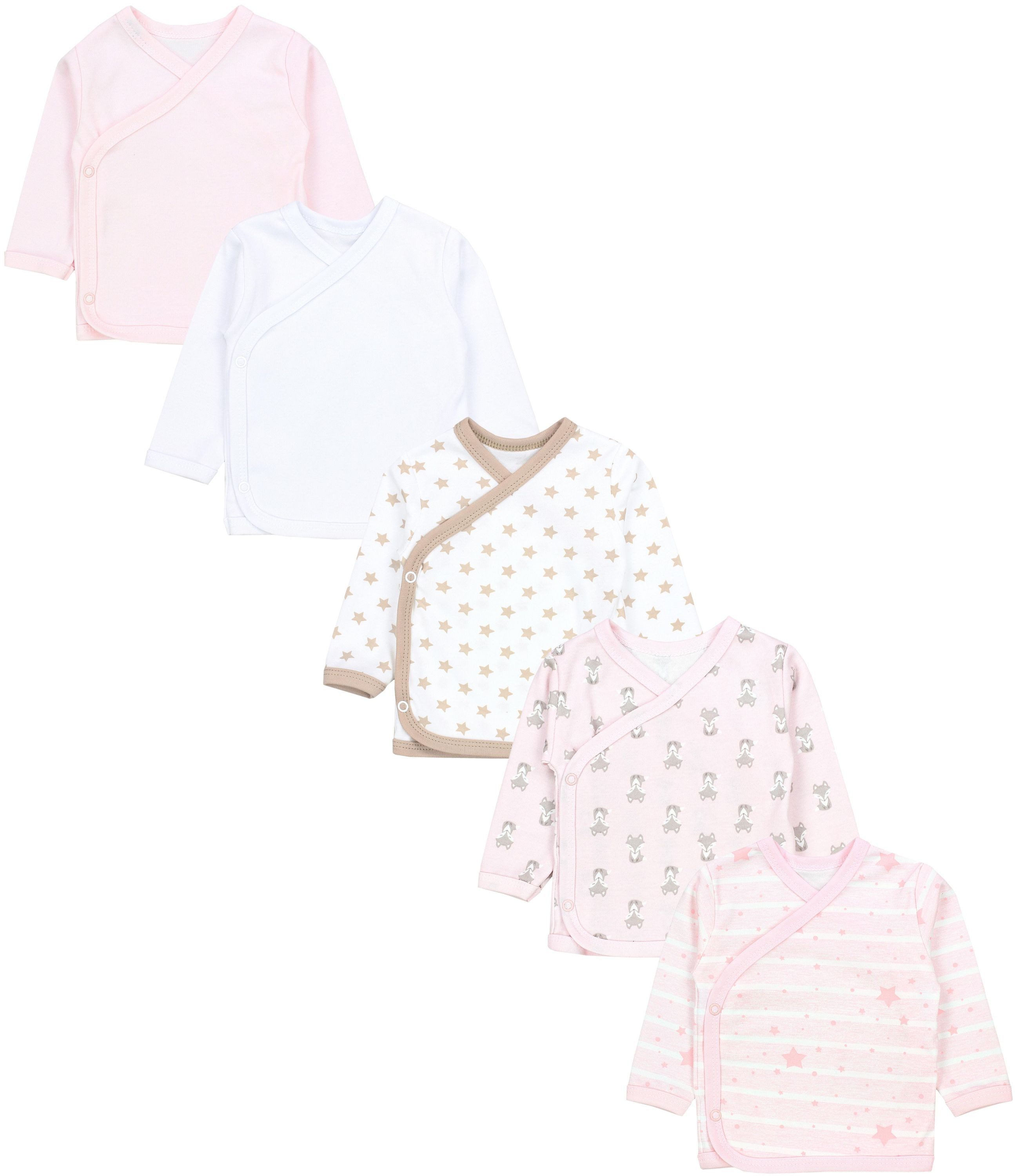TupTam Wickelshirt TupTam Baby Mädchen Langarm Wickelshirt Baumwolle 5er Set