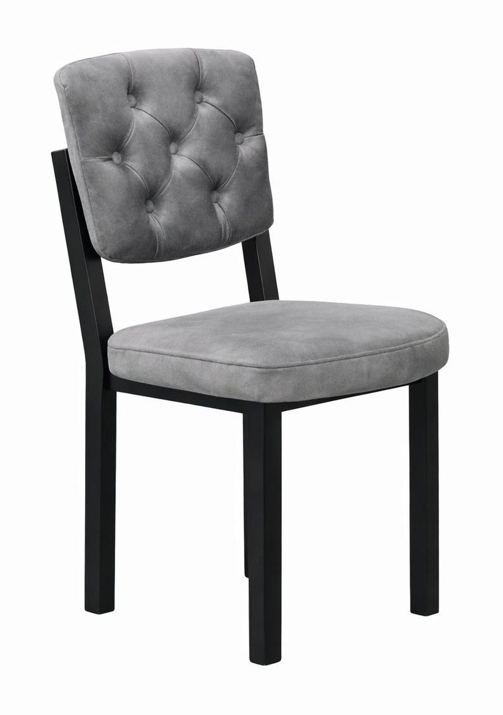Xlmoebel Esszimmerstuhl Bequemer grauer Stoffstuhl im modernen Design für Esszimmer, Made in Europa