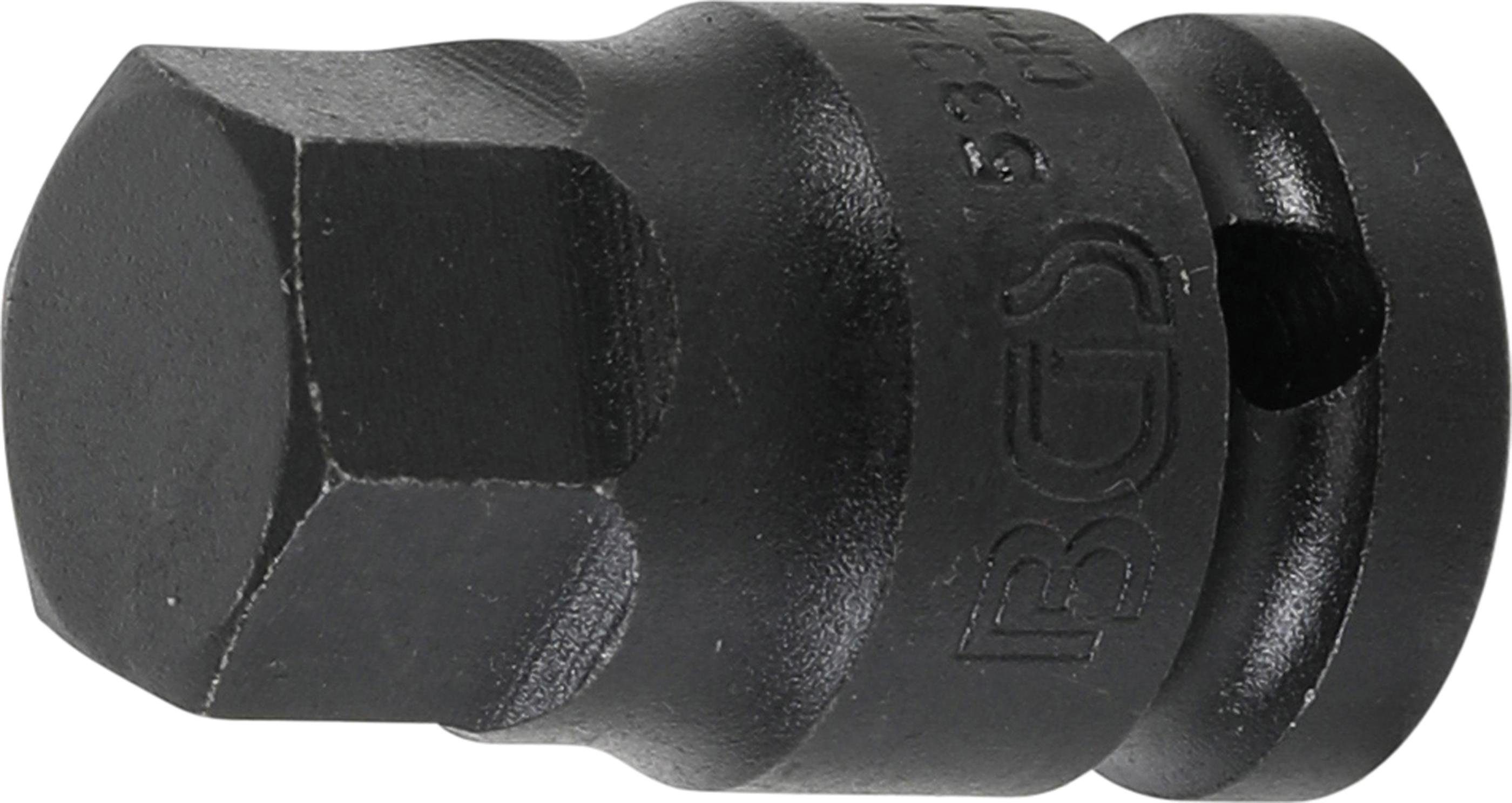 BGS technic Sechskant-Bit mm 12,5 mm Antrieb Kraft-Bit-Einsatz, Innensechskant (1/2), Innenvierkant 19