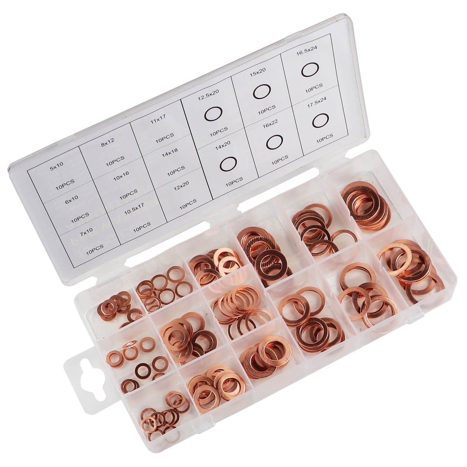 Beast Unterlegscheibe Kupfer Dichtringe Kupferringe Sortiment 150 teilig Unterlegscheiben