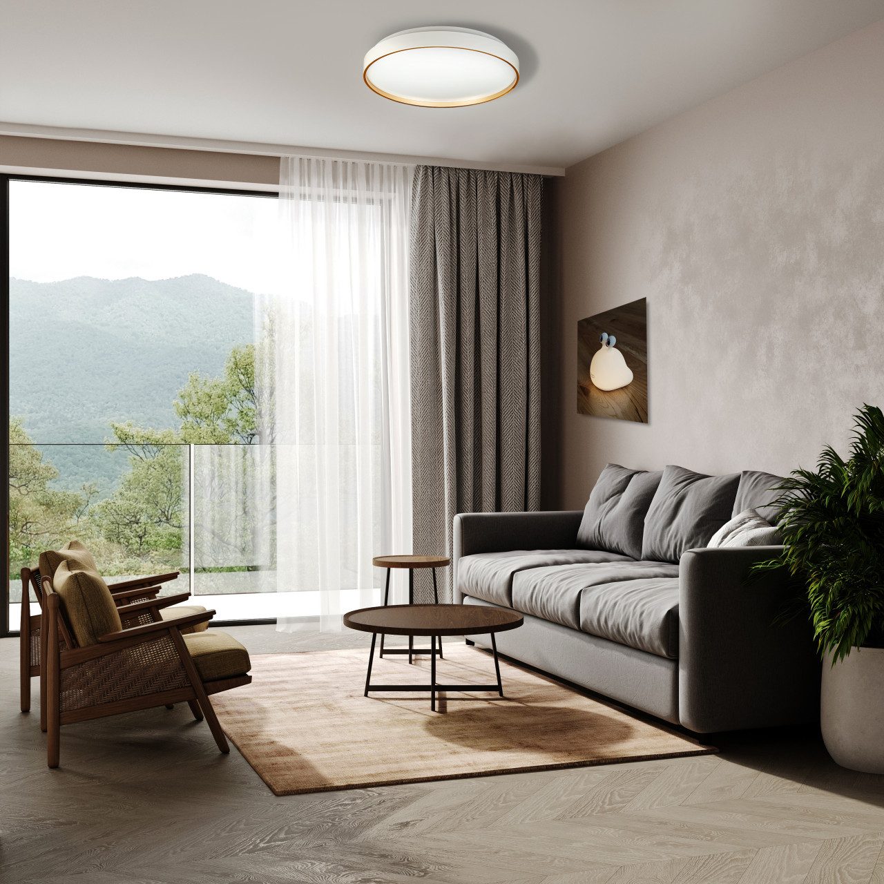 MegaLight Deckenleuchte MegaLight LED Deckenleuchte Shining Jupiter weiß Ø, günstig online kaufen