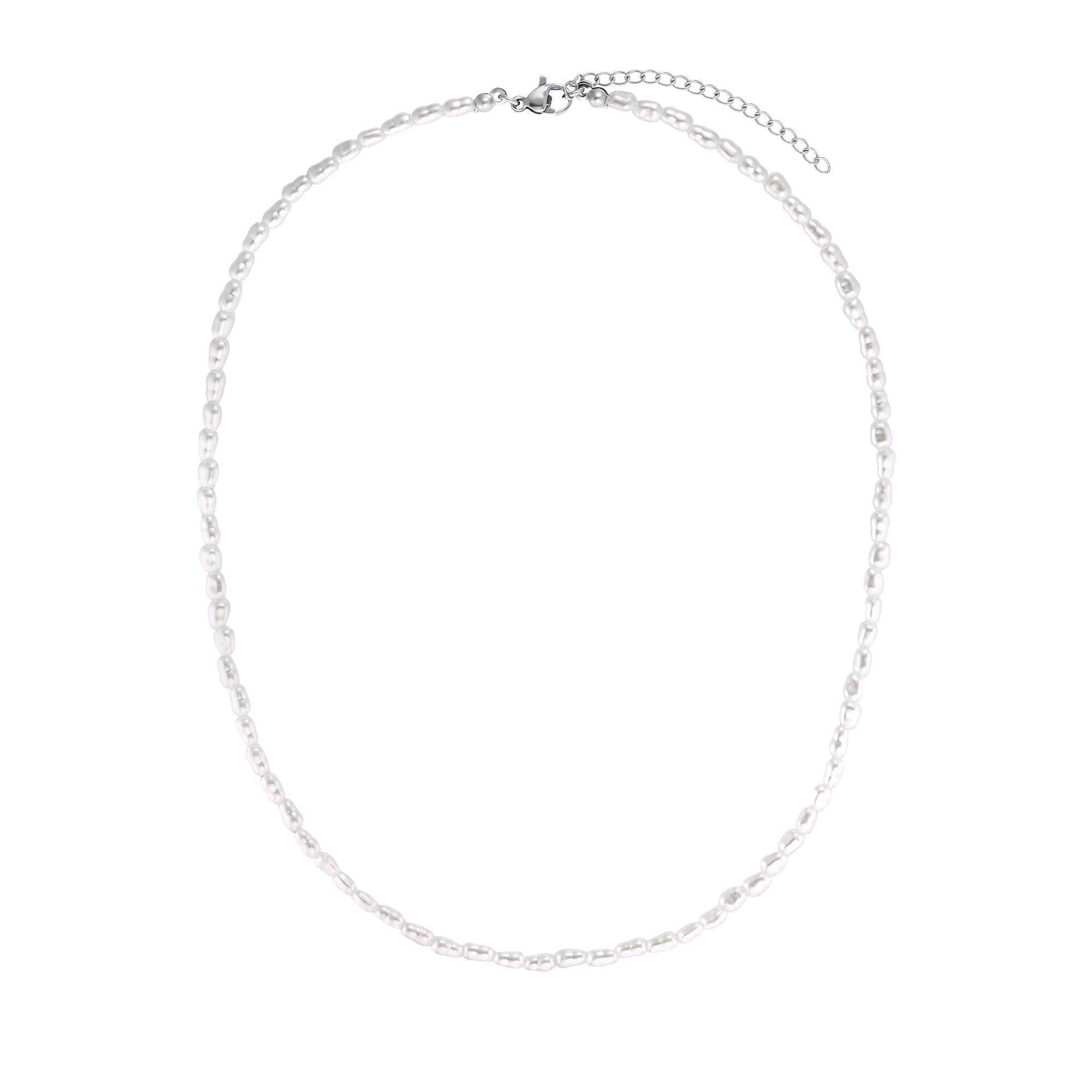 Heideman Collier Halskette Aaron Männer Perlen Geschenkverpackung), (inkl. silberfarben mit poliert für