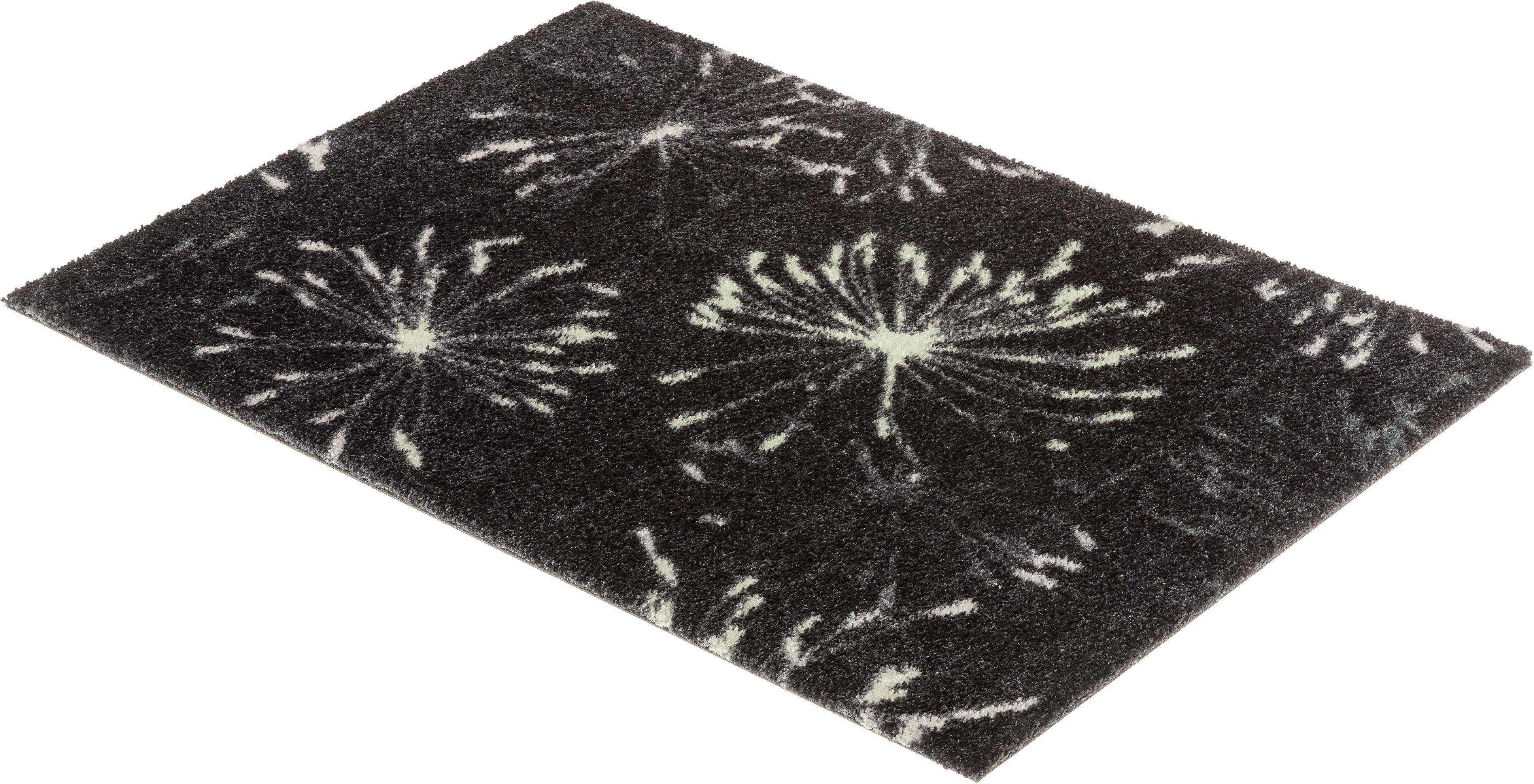 Fußmatte Manhattan 001, SCHÖNER WOHNEN-Kollektion, rechteckig, Höhe: 7 mm, Schmutzfangmatte, waschbar anthrazit/hellmint