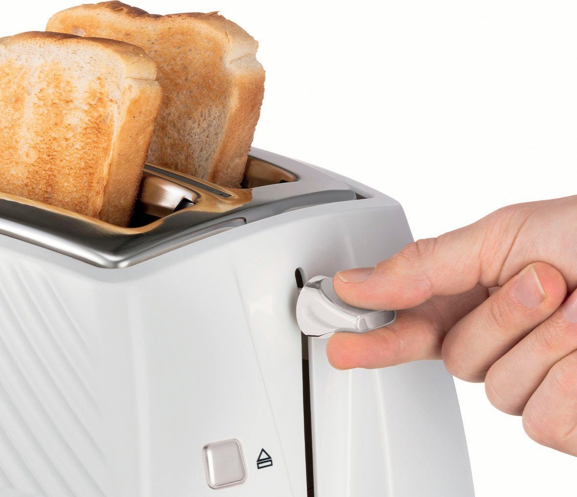 RUSSELL HOBBS Toaster Groove 26391-56, 2 lange Schlitze, für 2 Scheiben, 850 W, weiß, 850 Watt - 6 Bräunungsstufen – Bild 4 von 5