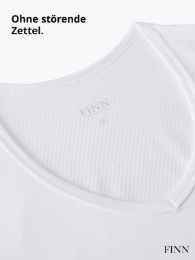 FINN Design Unterhemd Anti-Schweiß Unterhemd Herren mit zusätzlicher Einlage am Rücken 100% Schutz vor Schweißflecken, garantierte Wirkung