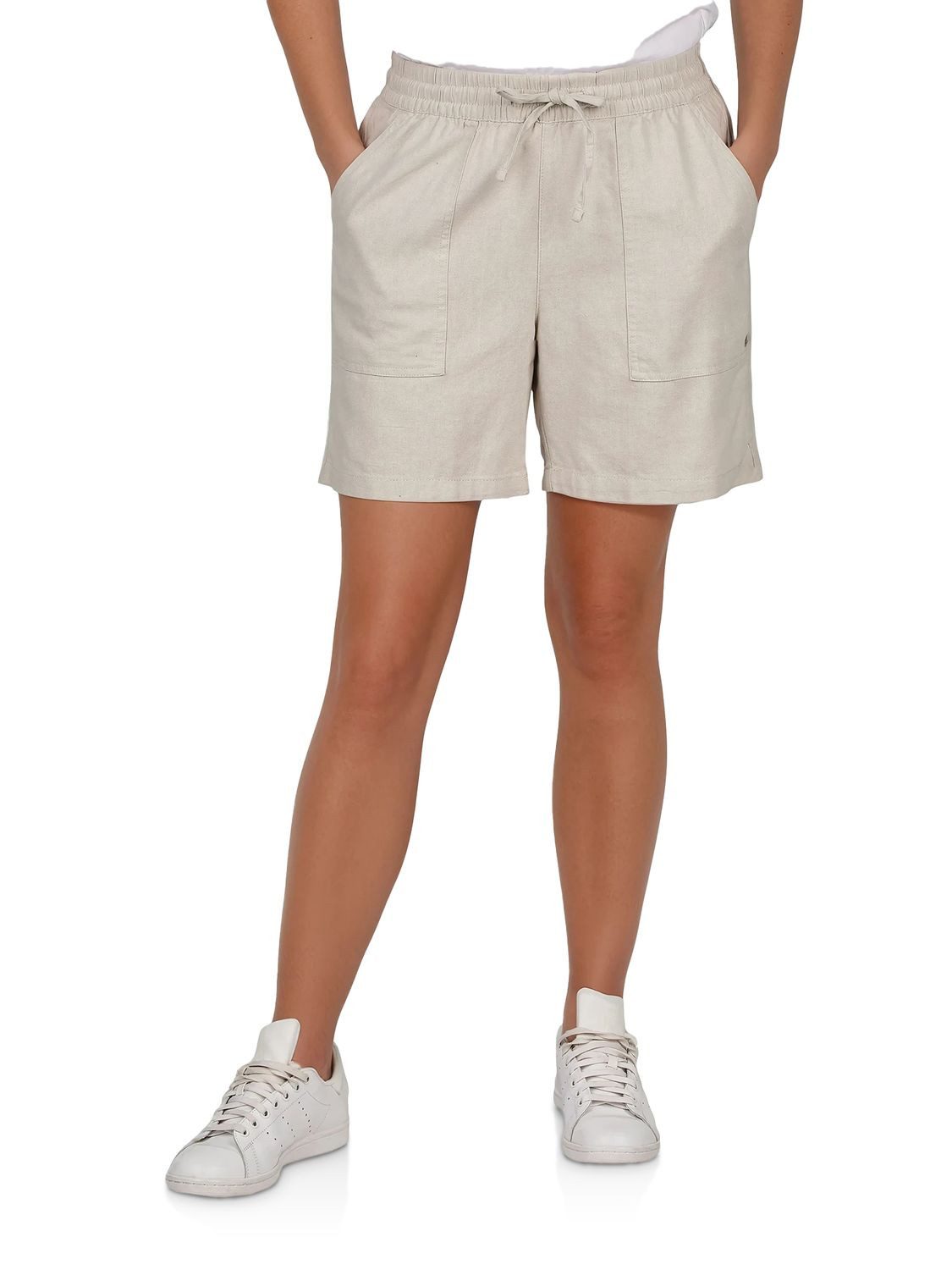 DENIMFY Sweatshorts Damen Leinen Шорти DFAlessia Regular Fit Leinenshorts mit Kordelzug