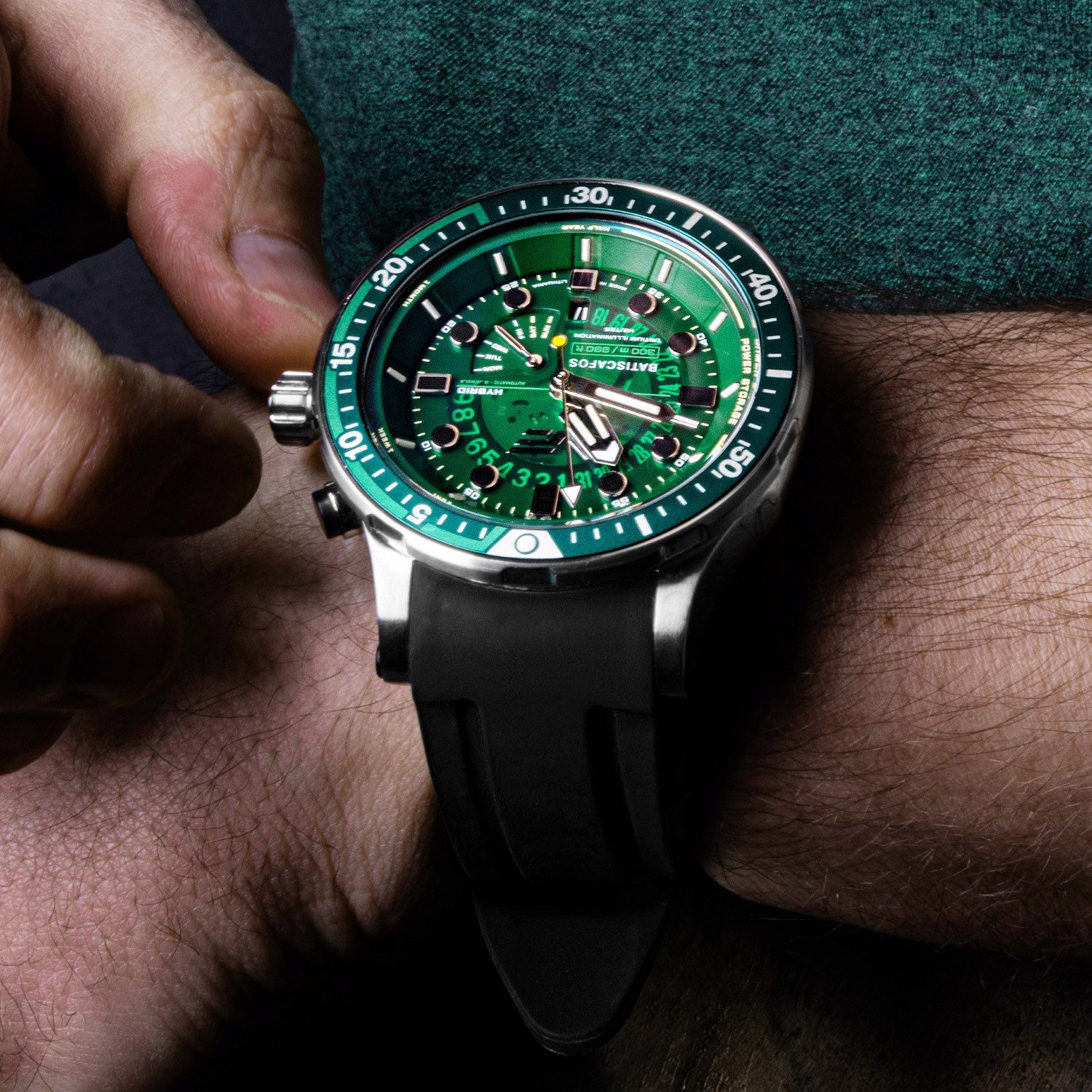 Vostok Europe Automatikuhr Hybrid Batiscafos Grün