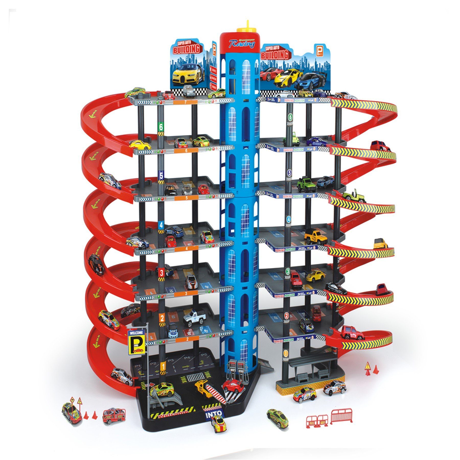 TikTakToo Spiel-Parkgarage XXL Parkhaus Parkgarage Autogarage Parktower (Sp günstig online kaufen