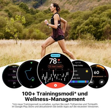 Ticwatch Pro 3 Ultra GPS Qualcomm SDW4100 und Mobvoi Smartwatch (1,4 Zoll), Dual Processor System Wear OS Blutsauerstoff, Erkennung