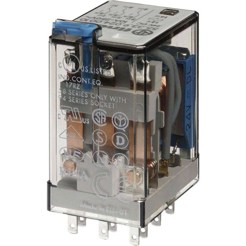 Zeitrelais Finder 55.33.9.012.0090 Steckrelais 12 V/DC 10 A 3 Wechsler 1 St.