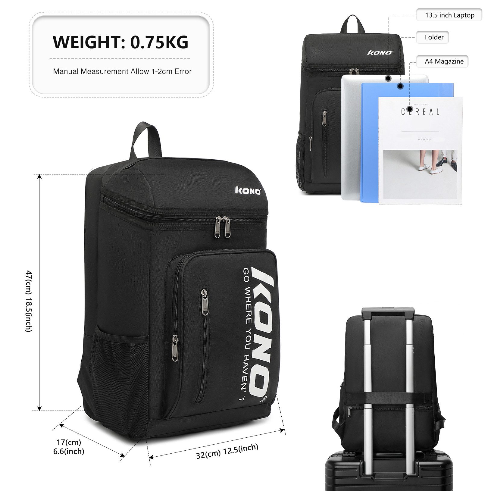 KONO Sportrucksack Tennisschläger-Rucksack mit Schuhfach und günstig online kaufen