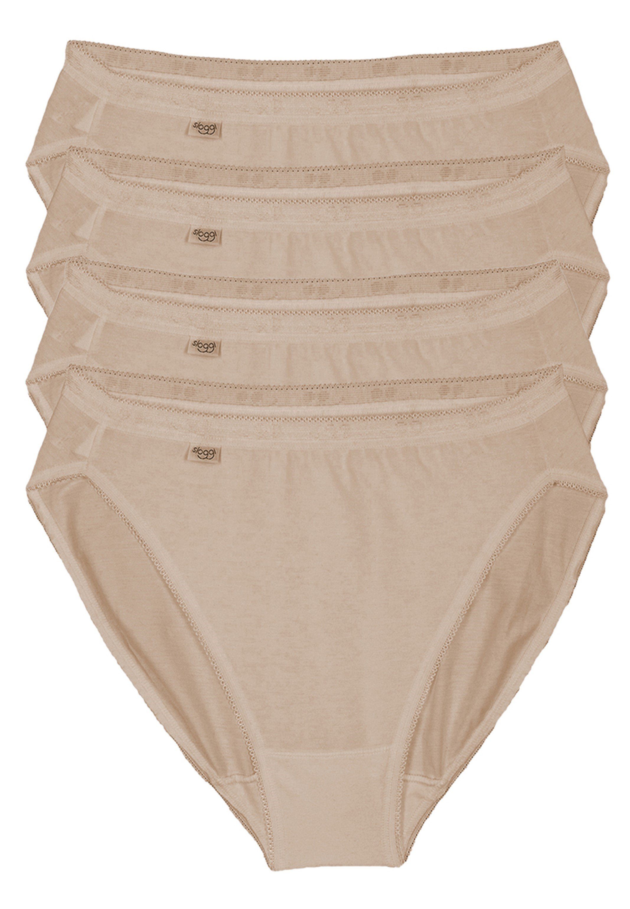 Sloggi Chic Tai Slip Donna Pacco Da 4 - Cotone Morbido, Vita Alta Con Pizzo - Foto 1