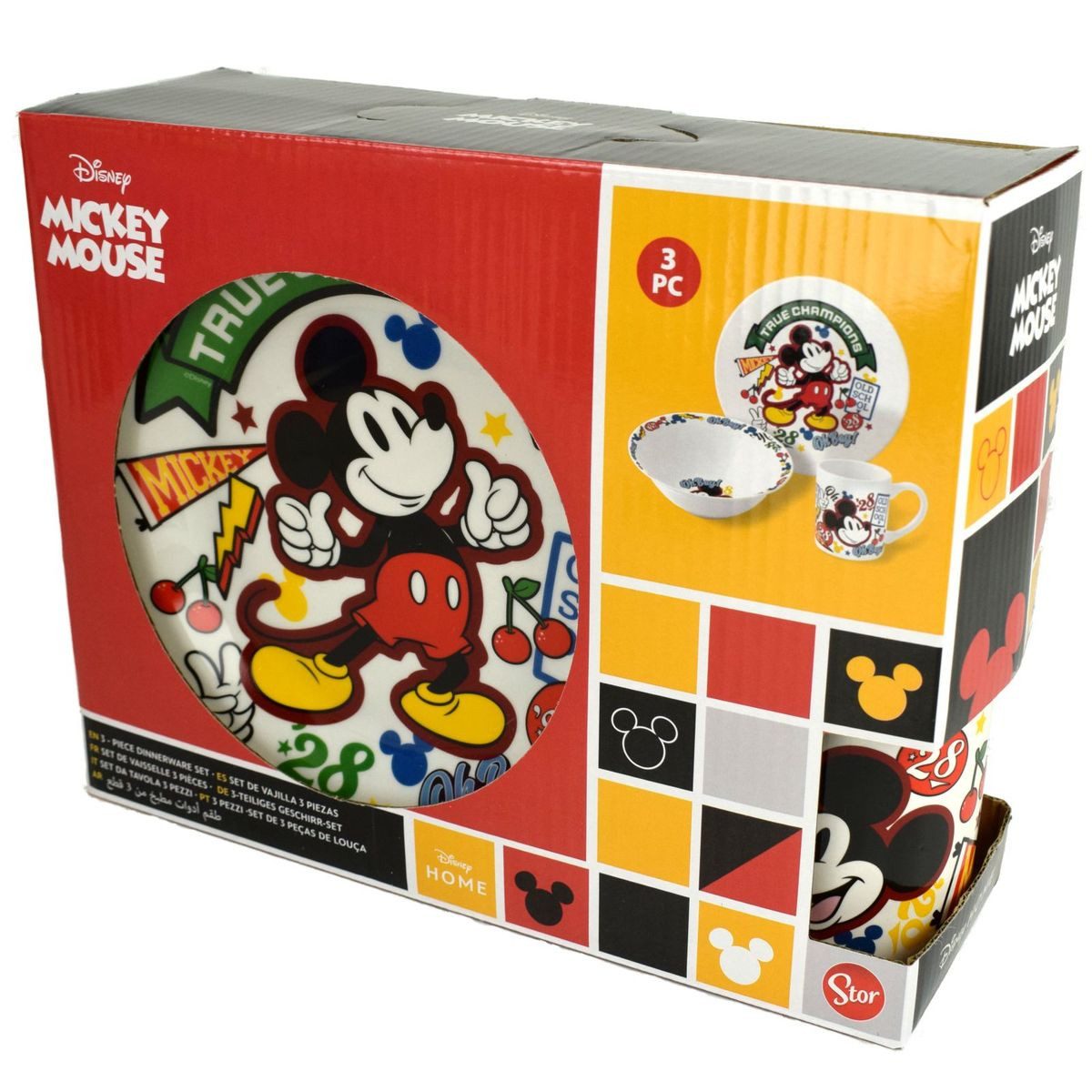 Stor Geschirr-Set Geschirrset aus Porzellan Geschenkset Frühstücksset 3tlg. (3-tlg), Porzellan, 3 teilig