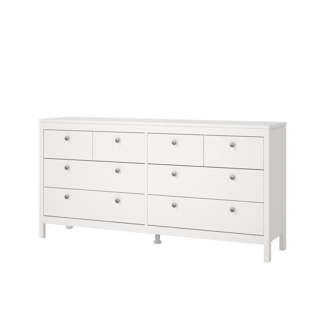 ebuy24 Kommode Madrid Kommode 8 Schubladen weiß.