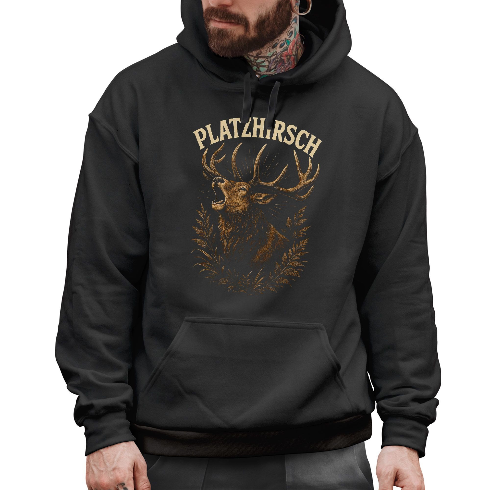 MoonWorks Hoodie Hoodie Herren für das Oktoberfest Platzhirsch Ersatz Trach günstig online kaufen