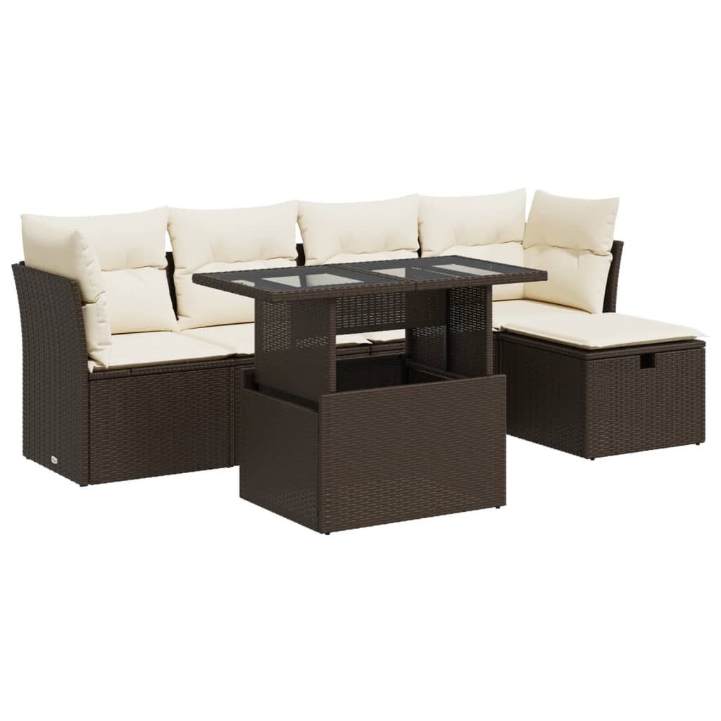 vidaXL Gartenlounge-Set 6-tlg. Garten-Sofagarnitur mit Kissen günstig online kaufen