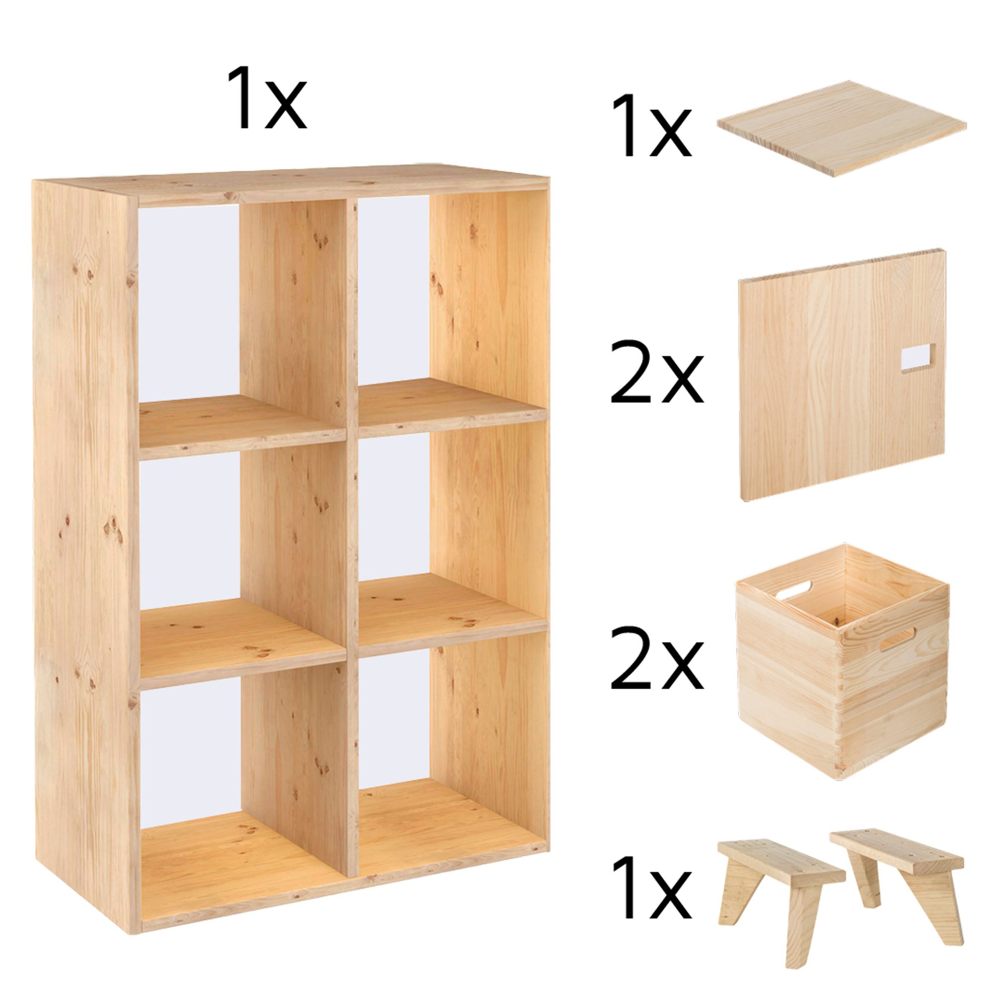 Astigarraga Kit Line Standregal Dinamic Regal-Set "Allrounder", Würfelregal günstig online kaufen