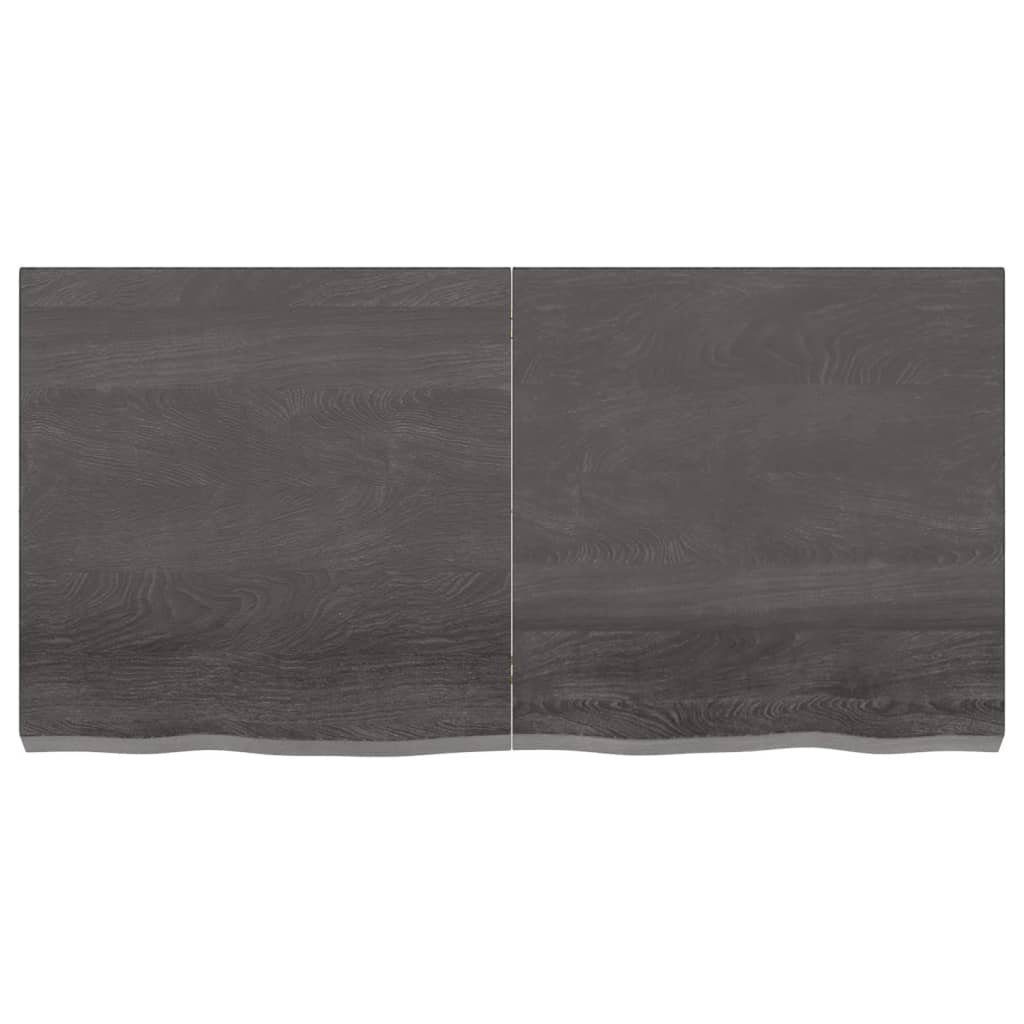 vidaXL Waschtisch 120 x 60 x 6 cm Waschtischplatte Dunkelgrau 120x60x6 cm Massivholz Beh