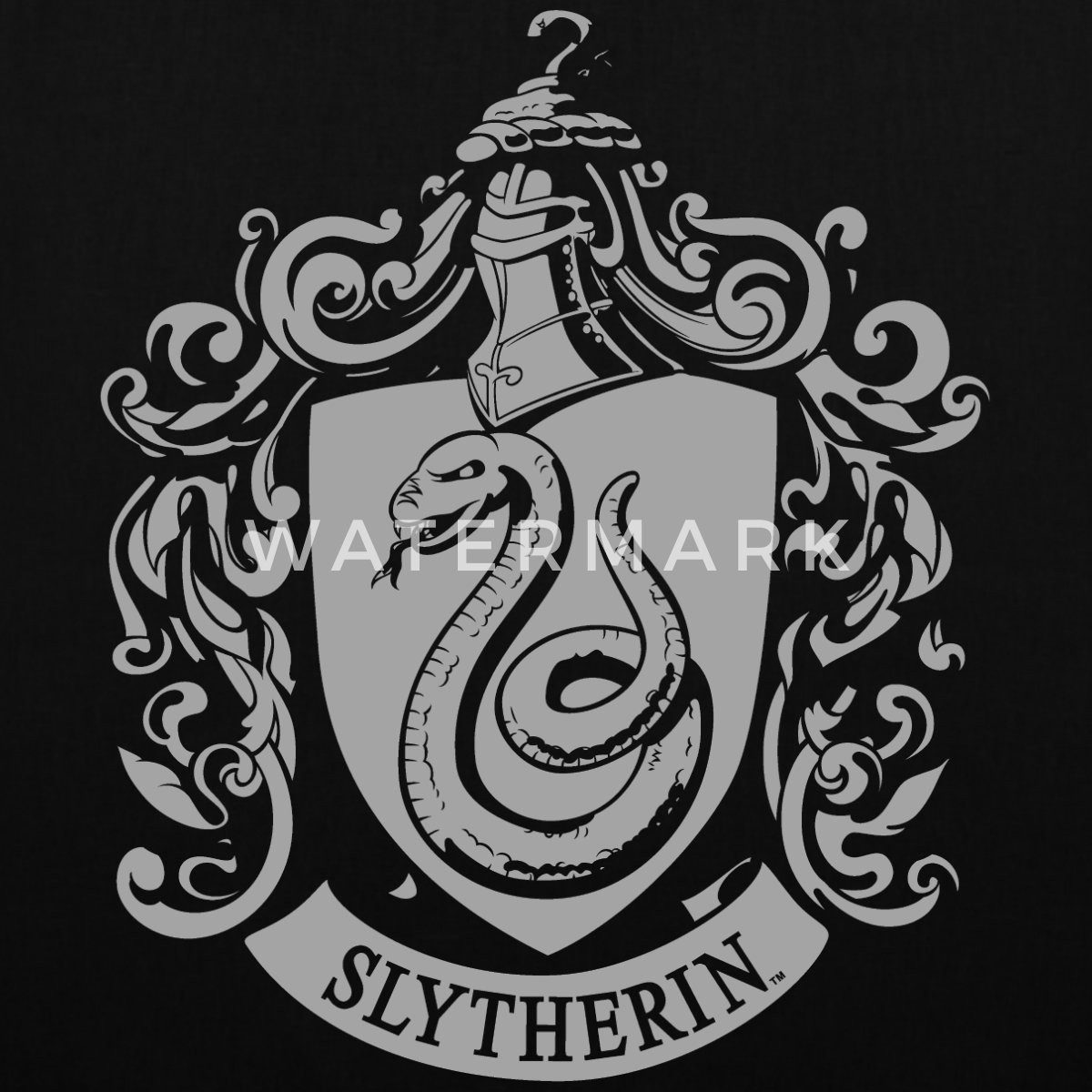 Spreadshirt Henkeltasche Harry Potter Slytherin Banner Wappen Stoffbeutel (1-tlg)