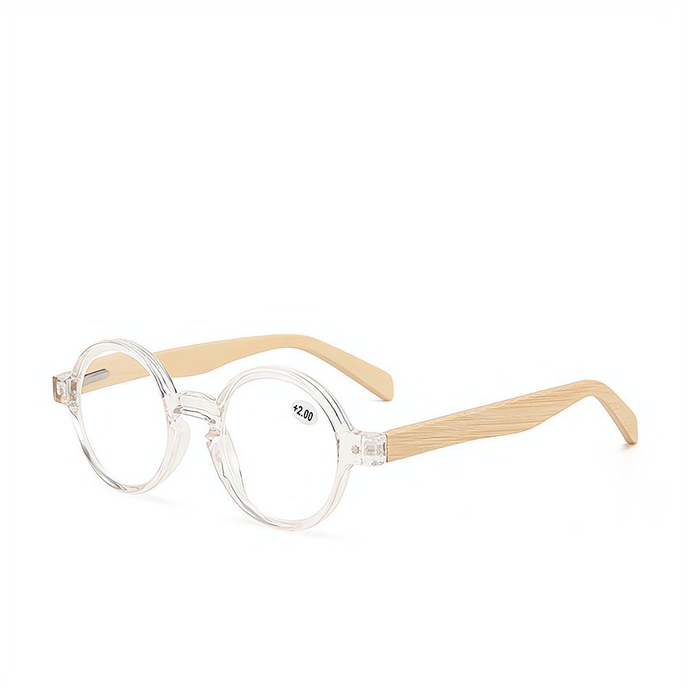 PACIEA Lesebrille Mode bedruckte Rahmen anti blaue presbyopische Gläser weiß