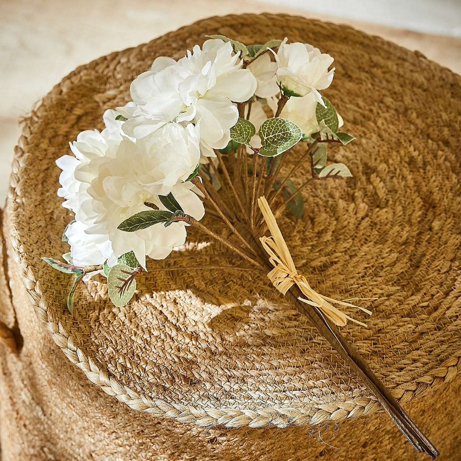 Kunstblume Deko-Blumenstrauß Quérisse creme/grün, Mirabeau, Höhe 35.0 cm günstig online kaufen