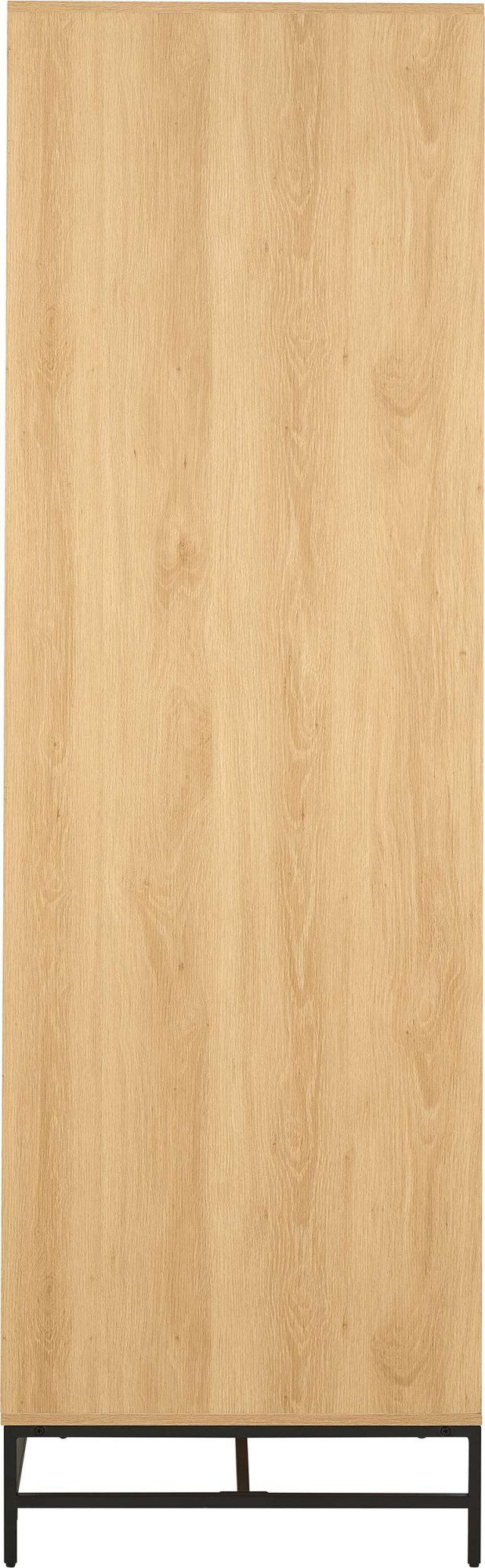 ACTONA GROUP Garderobenschrank Albany Eiche-Optik, Lamellenfront, 4 Türen, 6 Einlegeböden; B: 99 cm