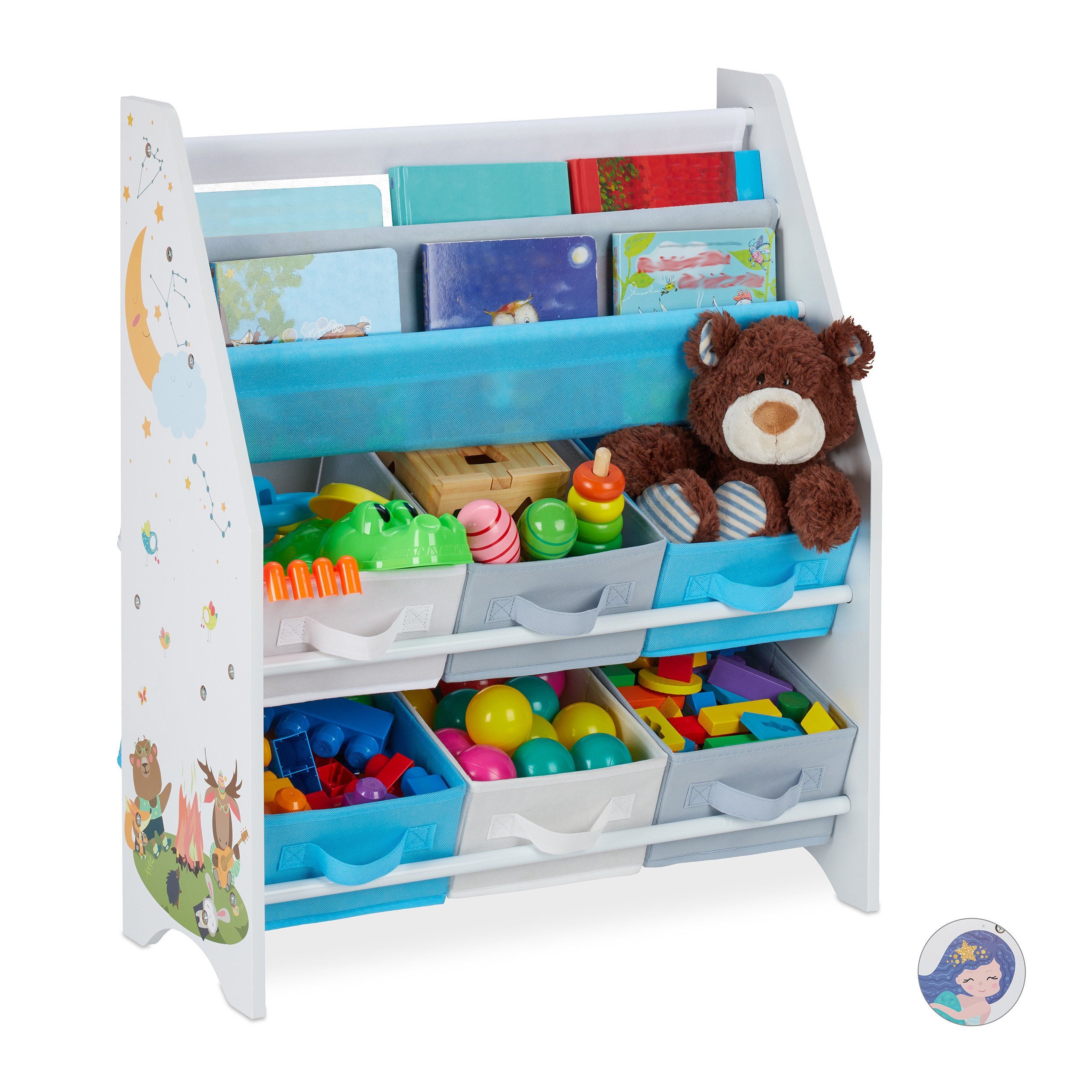 relaxdays Kinderregal mit 6 Boxen & günstig online kaufen