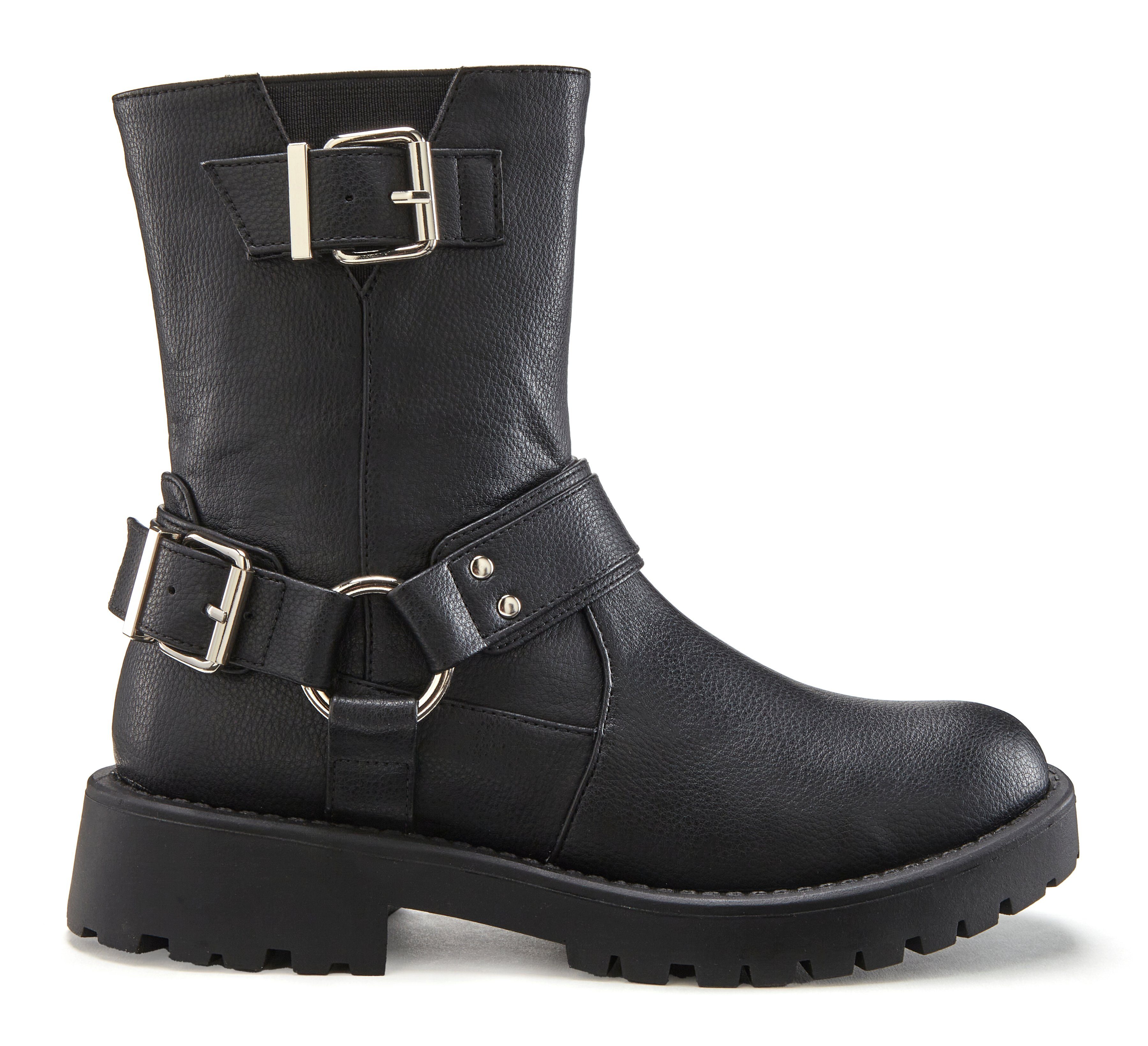 LASCANA Bikerboots mit trendigen Zierschnallen, Stiefel, Stiefelette