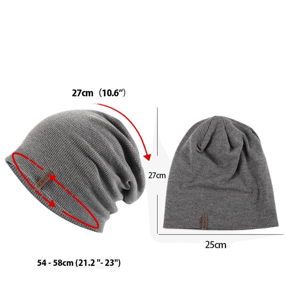 Winter Beanie Mütze Unisex – Warm Gefüttert, Dehnbar, Weiches Strickmaterial, One Size Für Herren & Damen