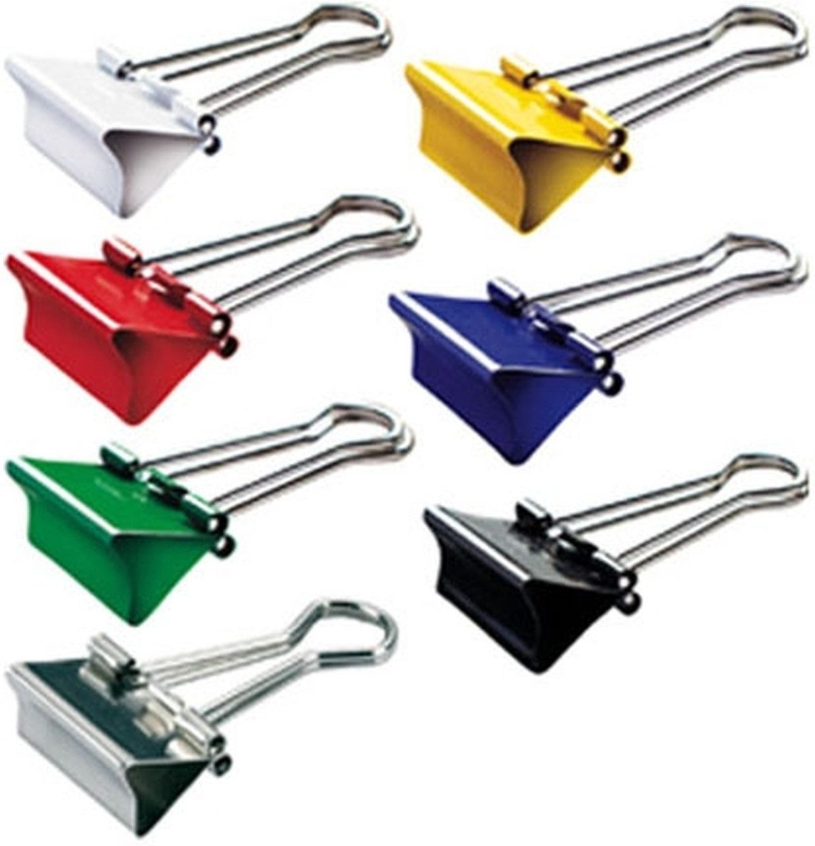 MAUL Büroklammer Foldbackklammern 32mm 12 Stück farbig sortiert